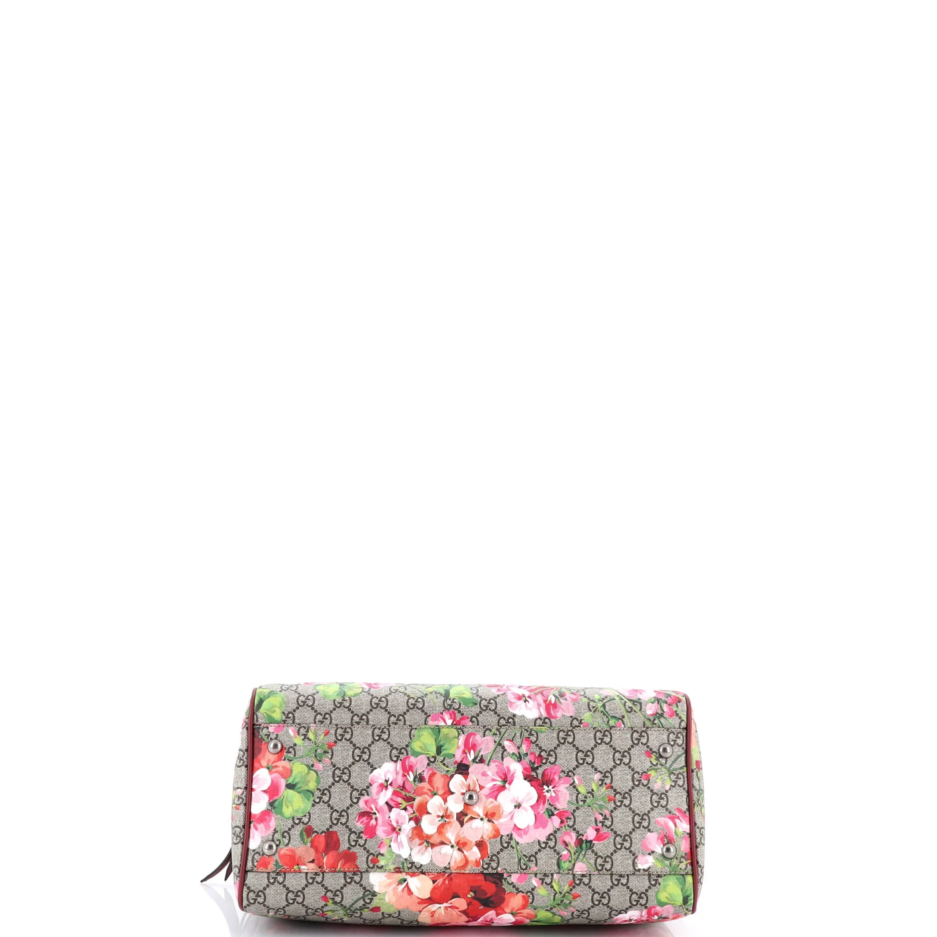 Convertible Boston Bag Blooms Print GG Coated Canvas Medium - Image 4