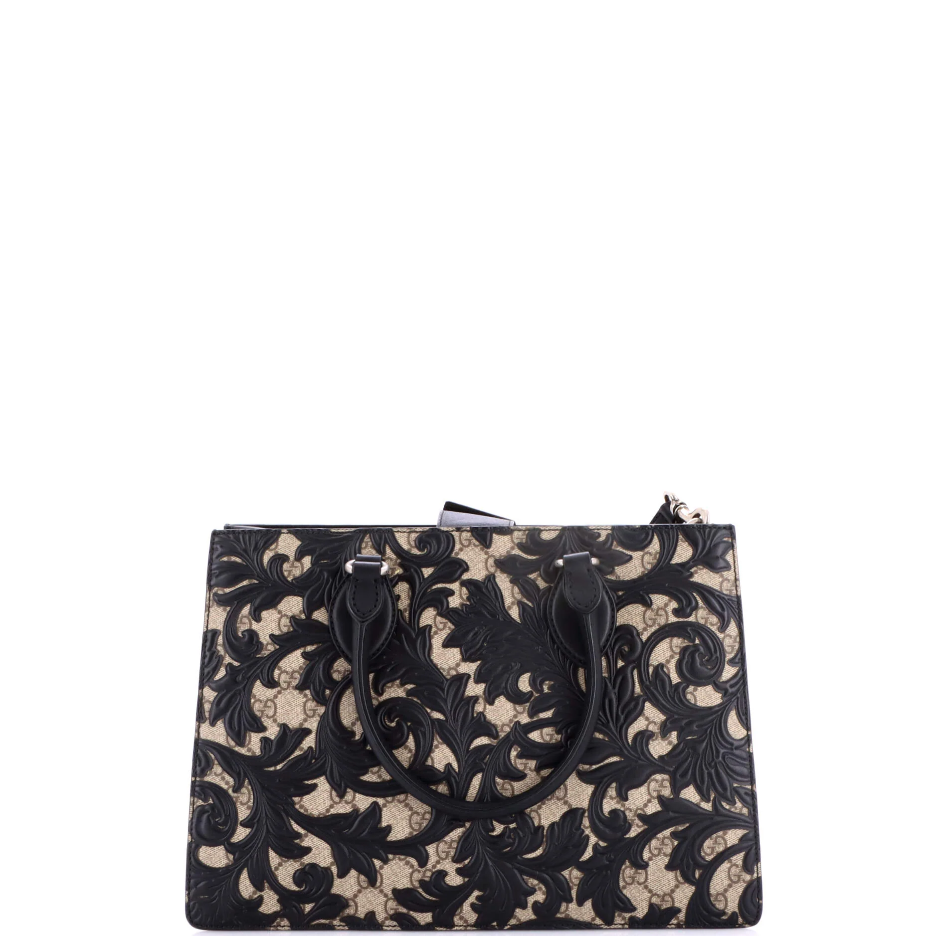 Convertible Gusset Tote Arabesque GG Coated Canvas with Leather Medium - Image 3