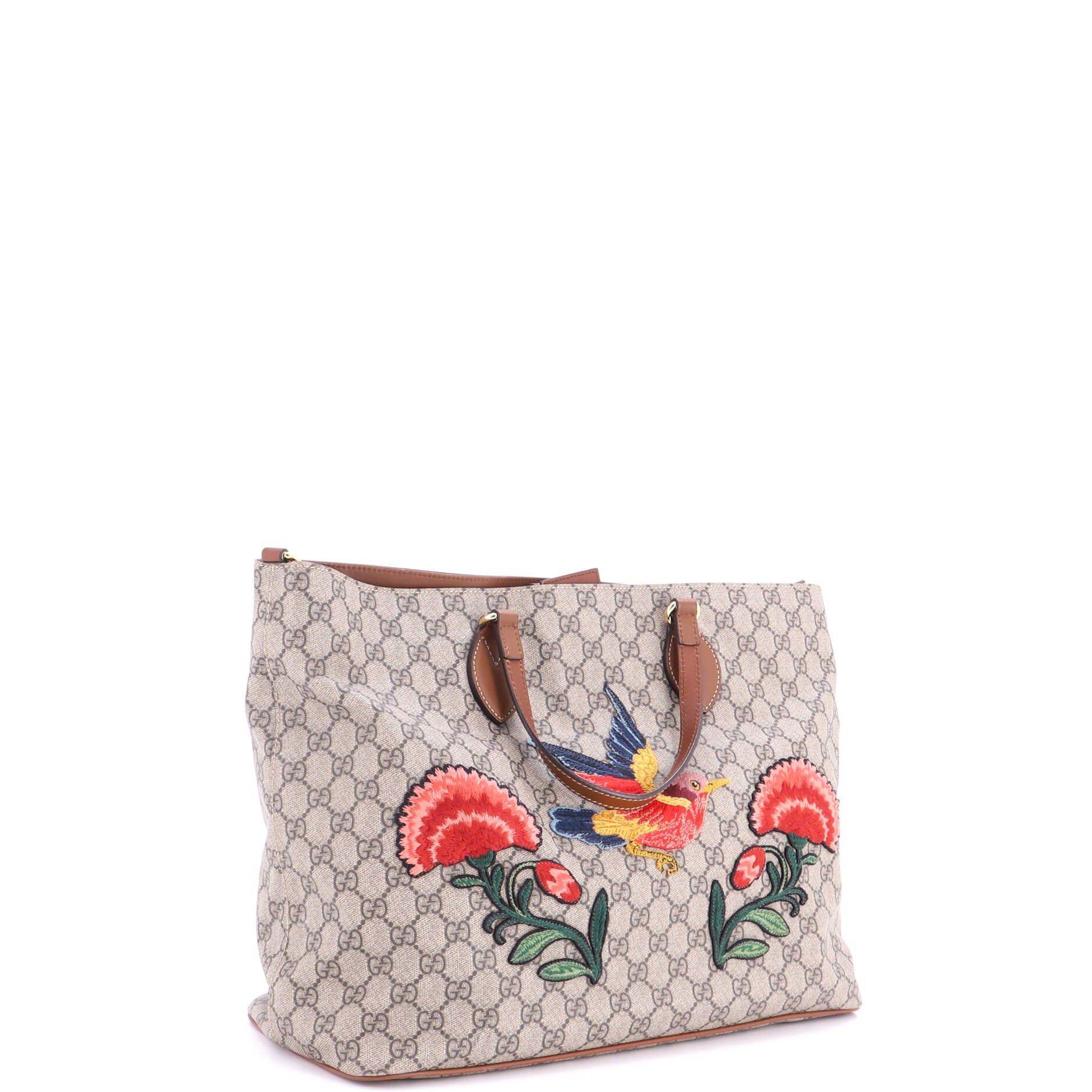 Convertible Soft Tote Embroidered GG Coated Canvas Medium - Image 2