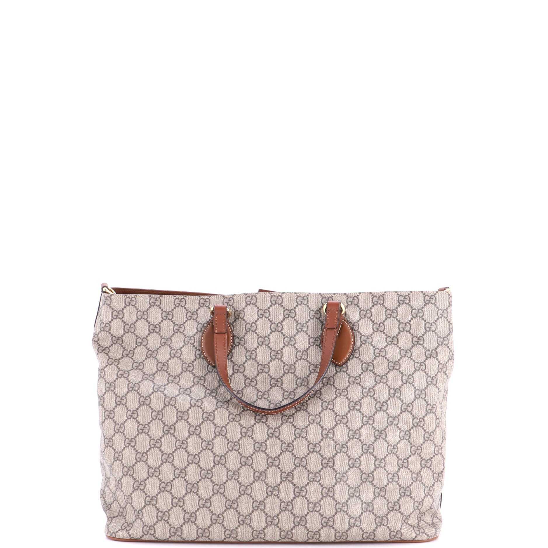 Convertible Soft Tote Embroidered GG Coated Canvas Medium - Image 3