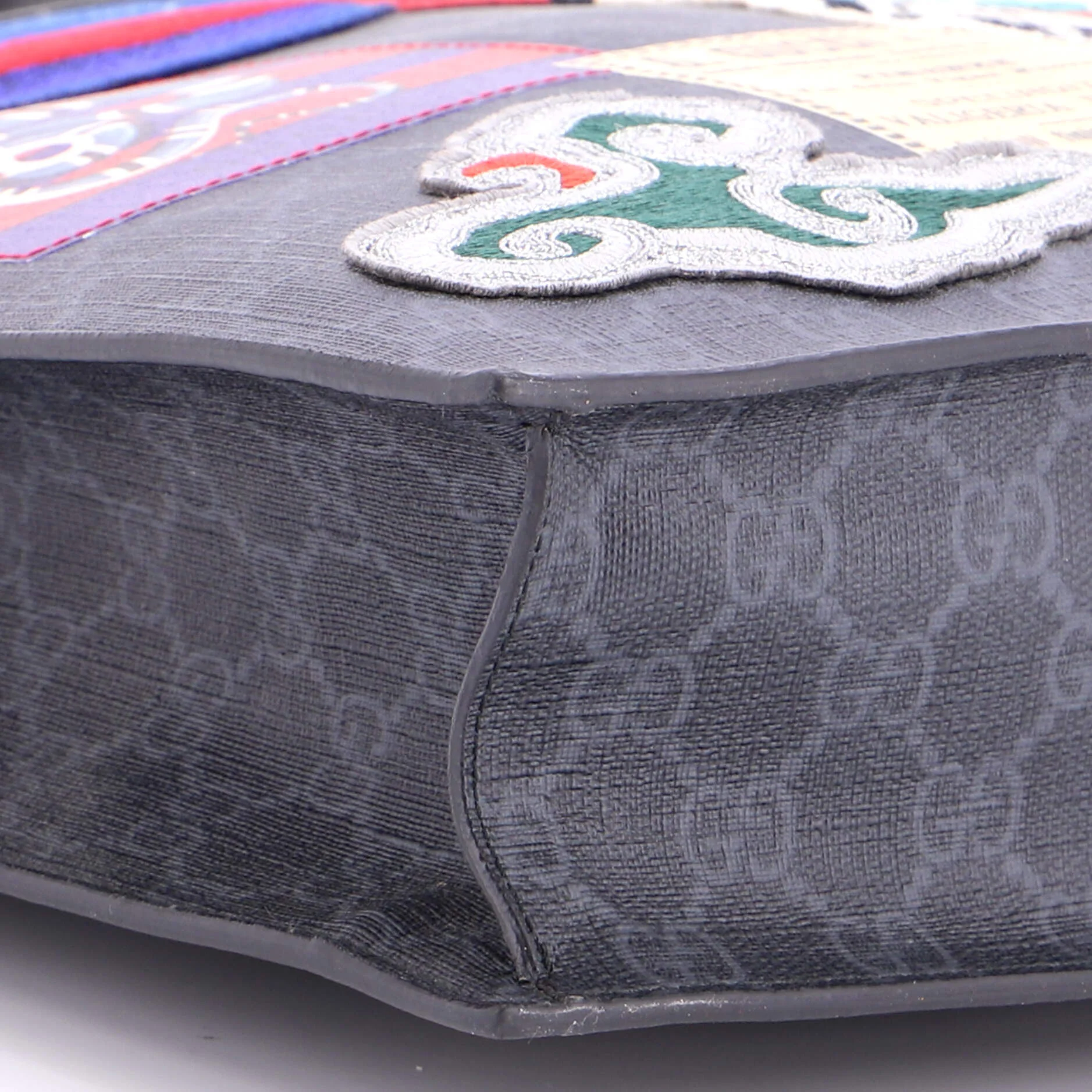 Courrier Convertible Soft Open Tote GG Coated Canvas with Applique North South - Image 6