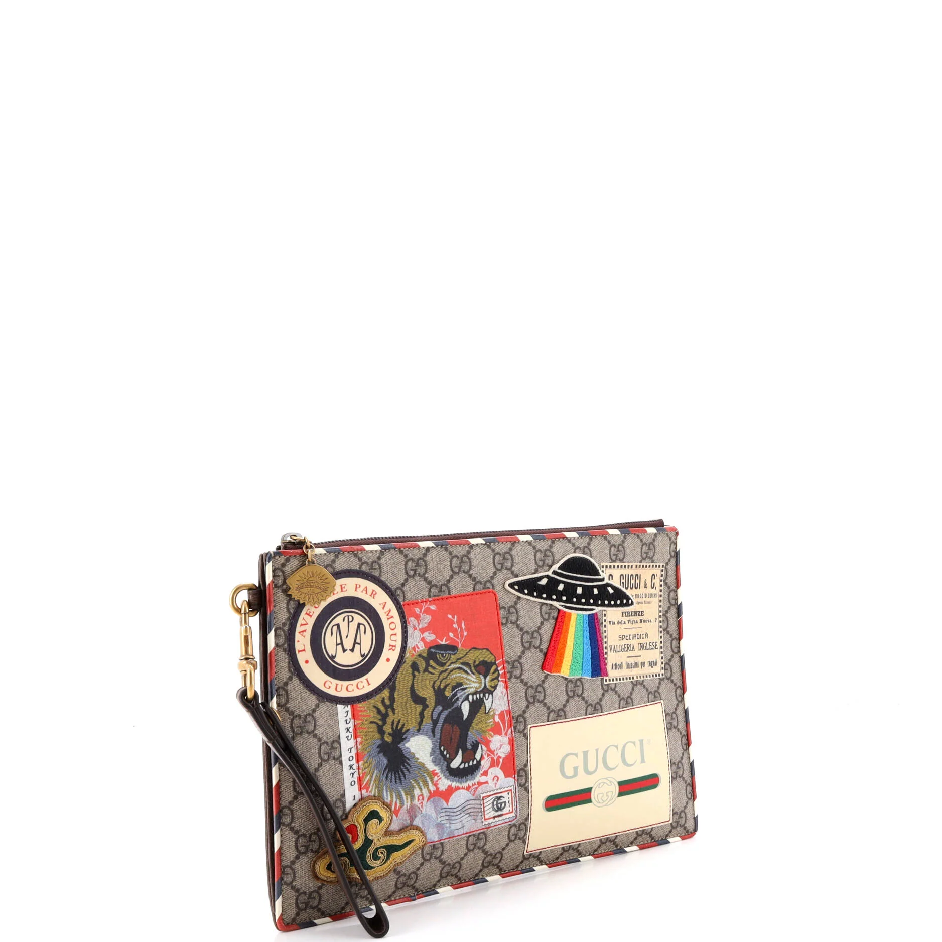 Courrier Pouch GG Coated Canvas with Applique - Image 2