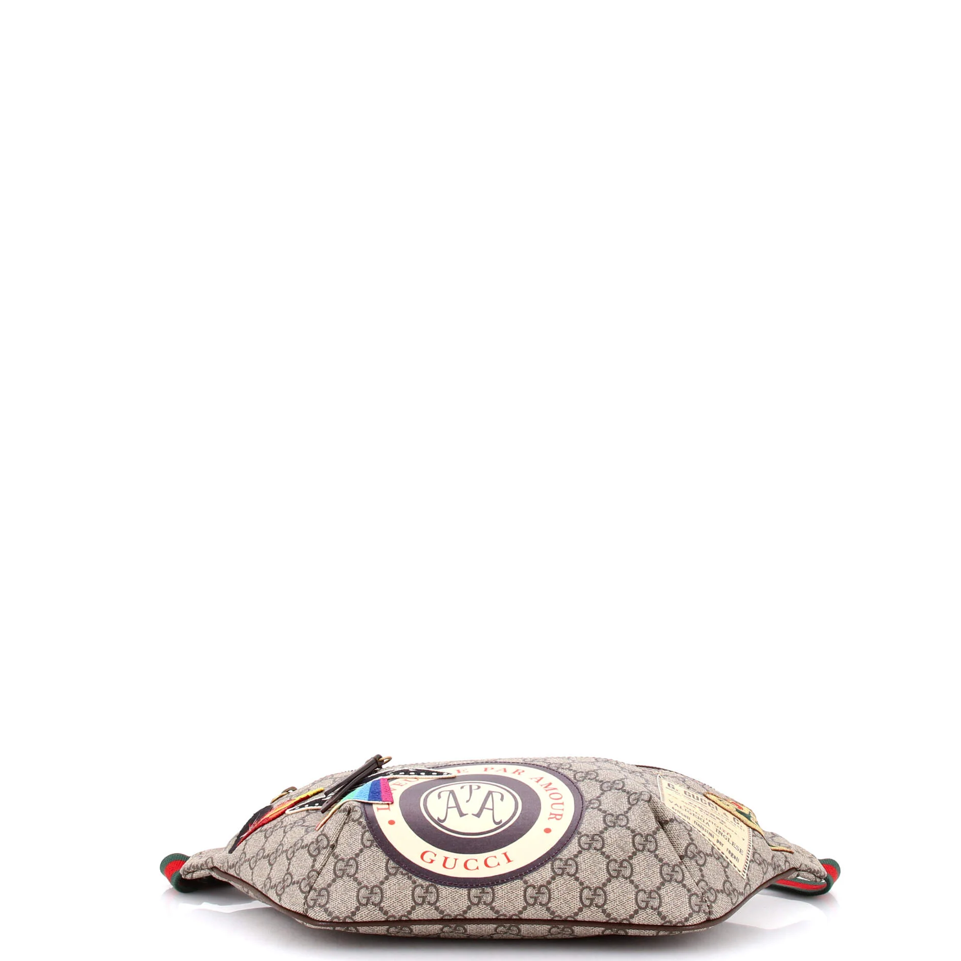 Courrier Zip Belt Bag GG Coated Canvas with Applique - Image 4