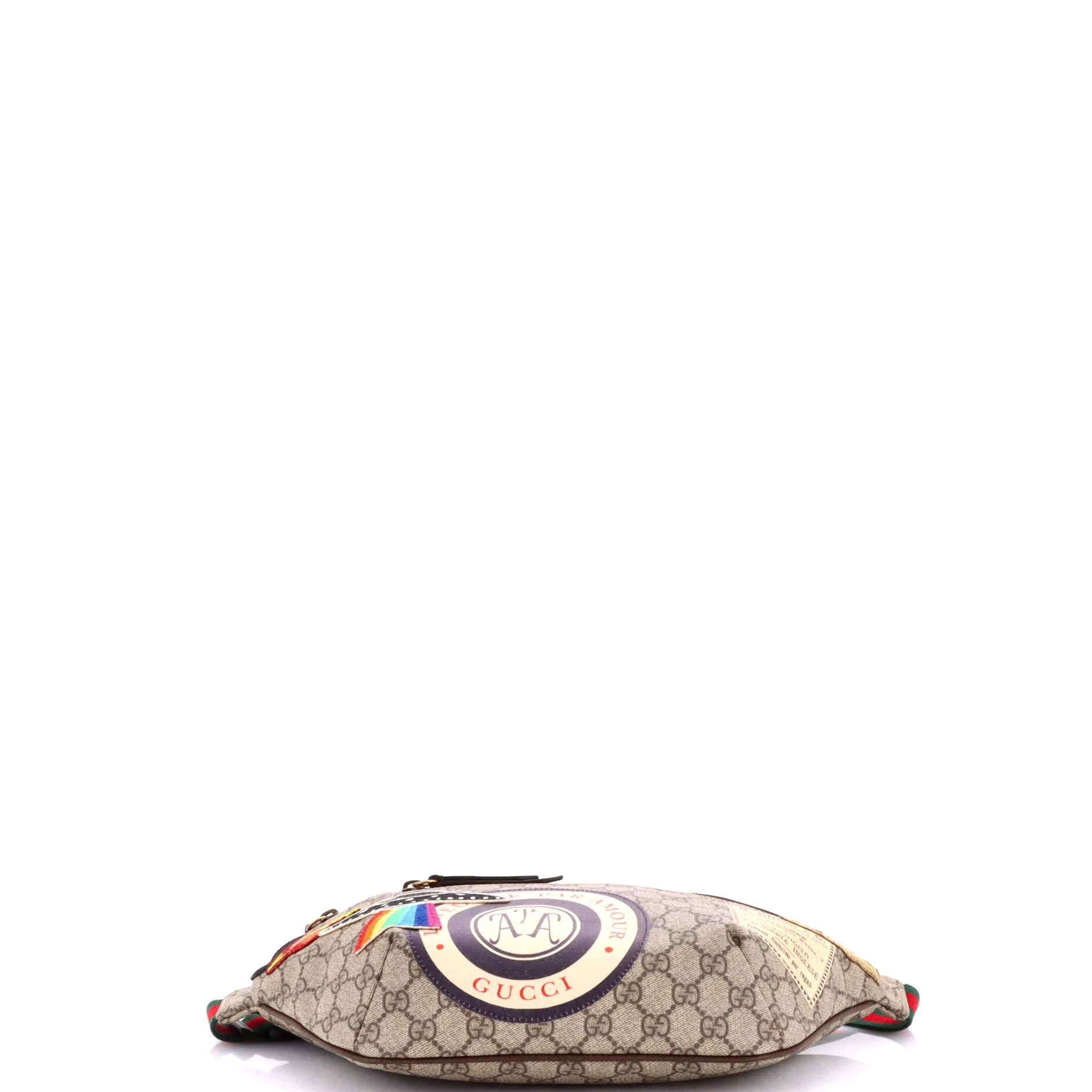 Courrier Zip Belt Bag GG Coated Canvas with Applique - Image 4