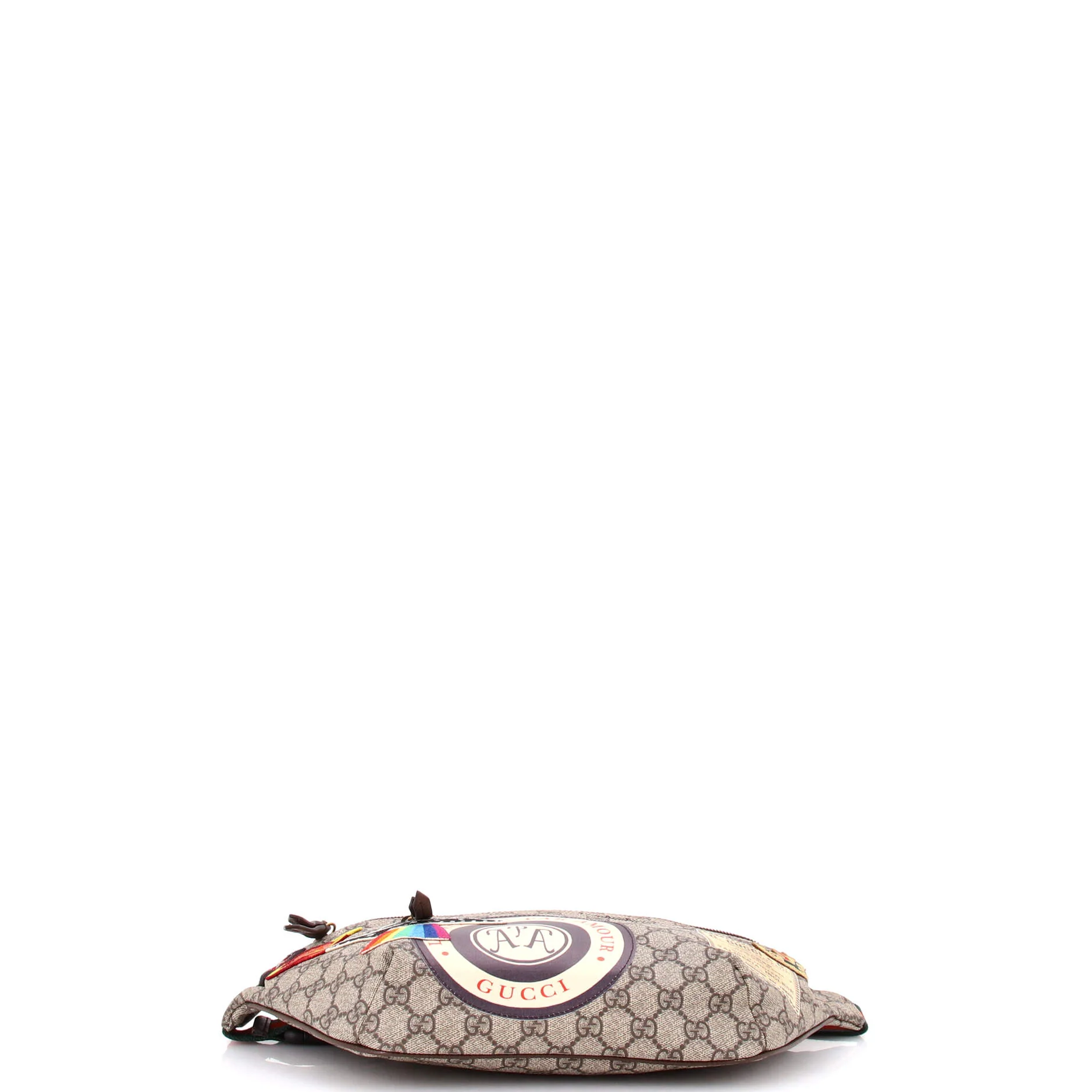 Courrier Zip Belt Bag GG Coated Canvas with Applique - Image 4