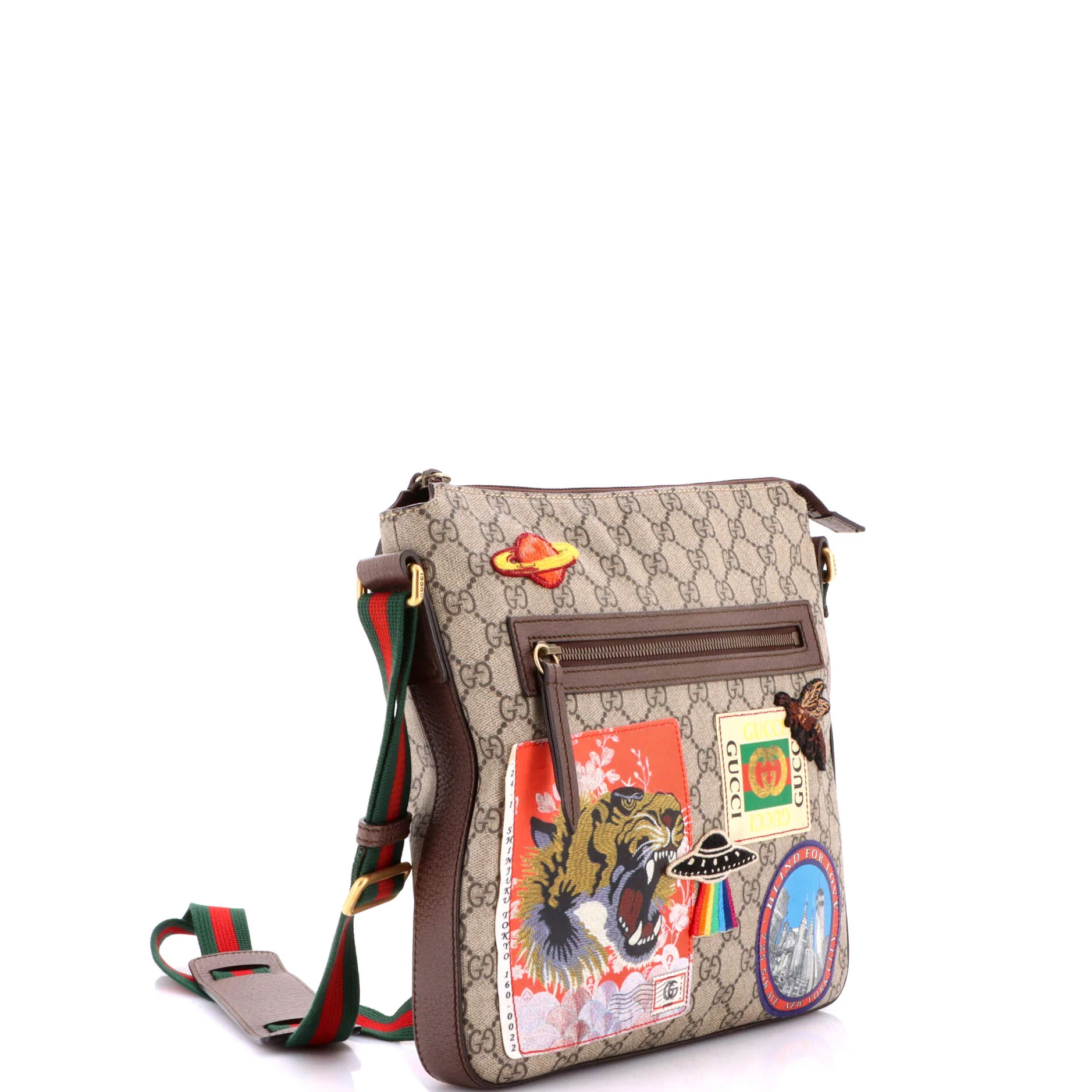 Courrier Zip Messenger GG Coated Canvas with Applique Medium - Image 2