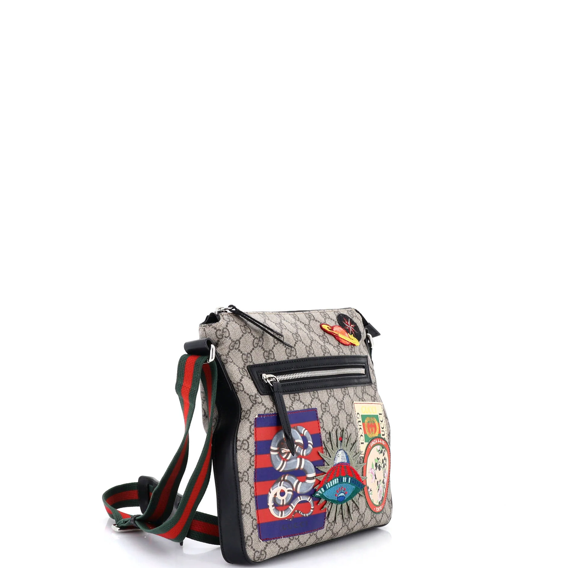 Courrier Zip Messenger GG Coated Canvas with Applique Medium - Image 2