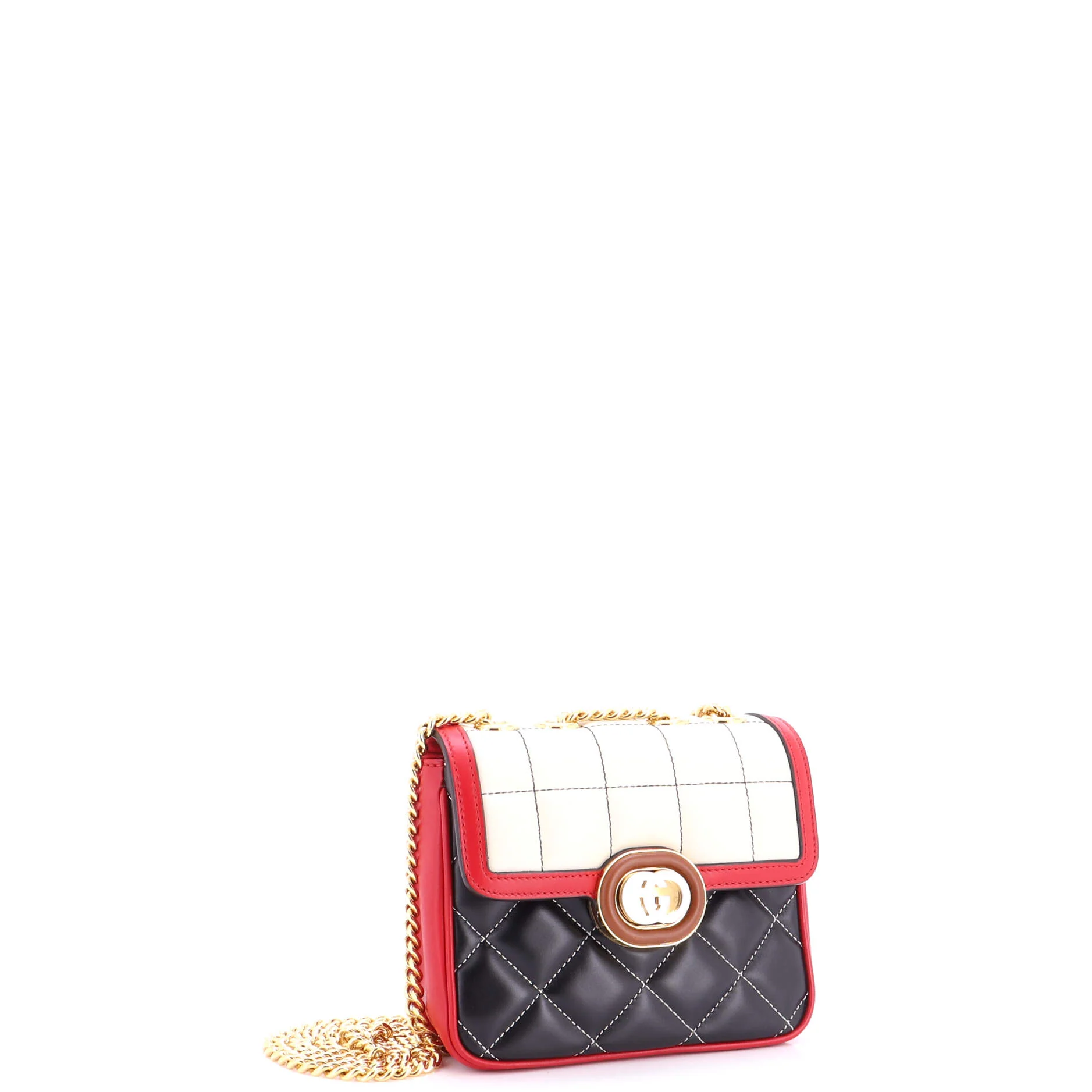 Deco Chain Flap Bag Mixed Matelasse Leather Mini - Image 2