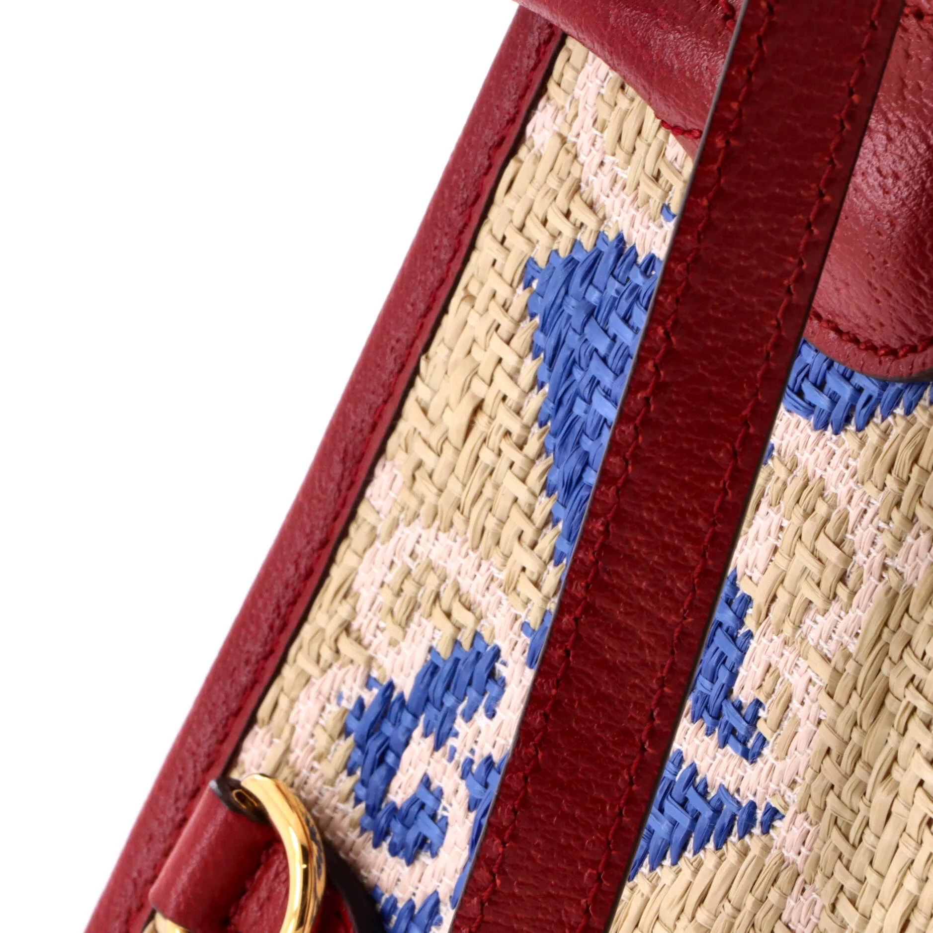 Destination Convertible Open Tote Straw Effect GG Raffia Large - Image 7