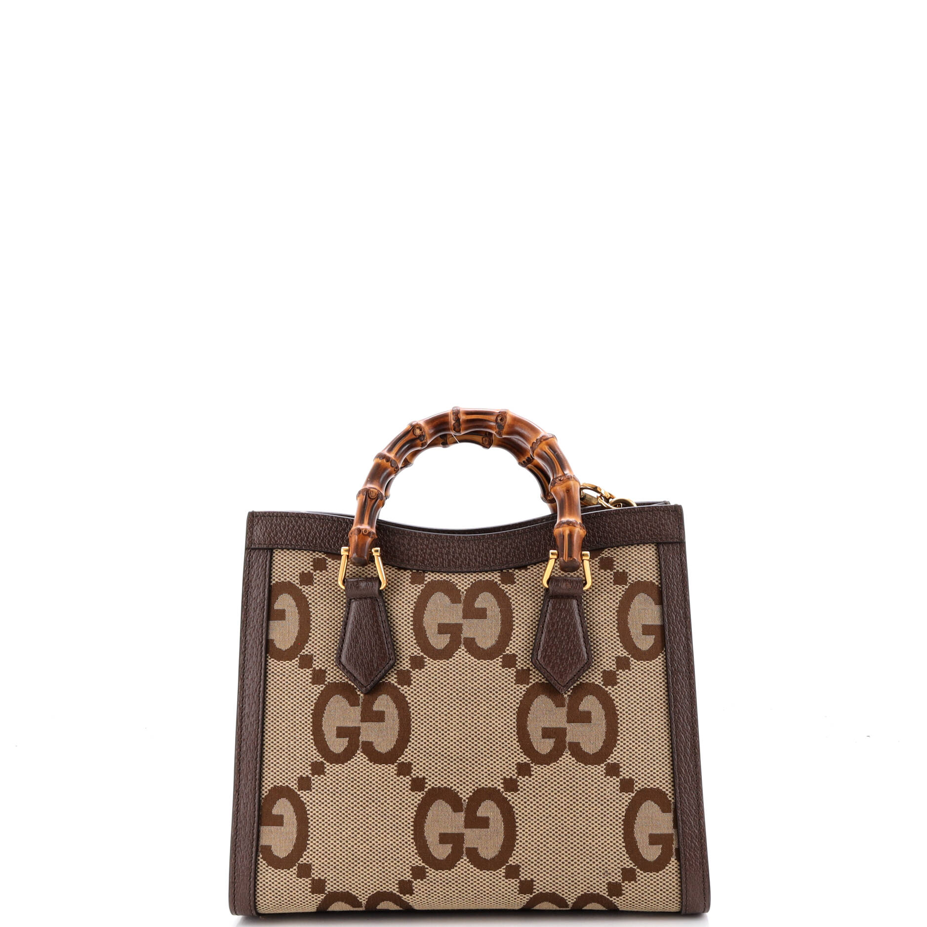 Diana NM Bamboo Handle Tote Jumbo GG Canvas Small - Image 3