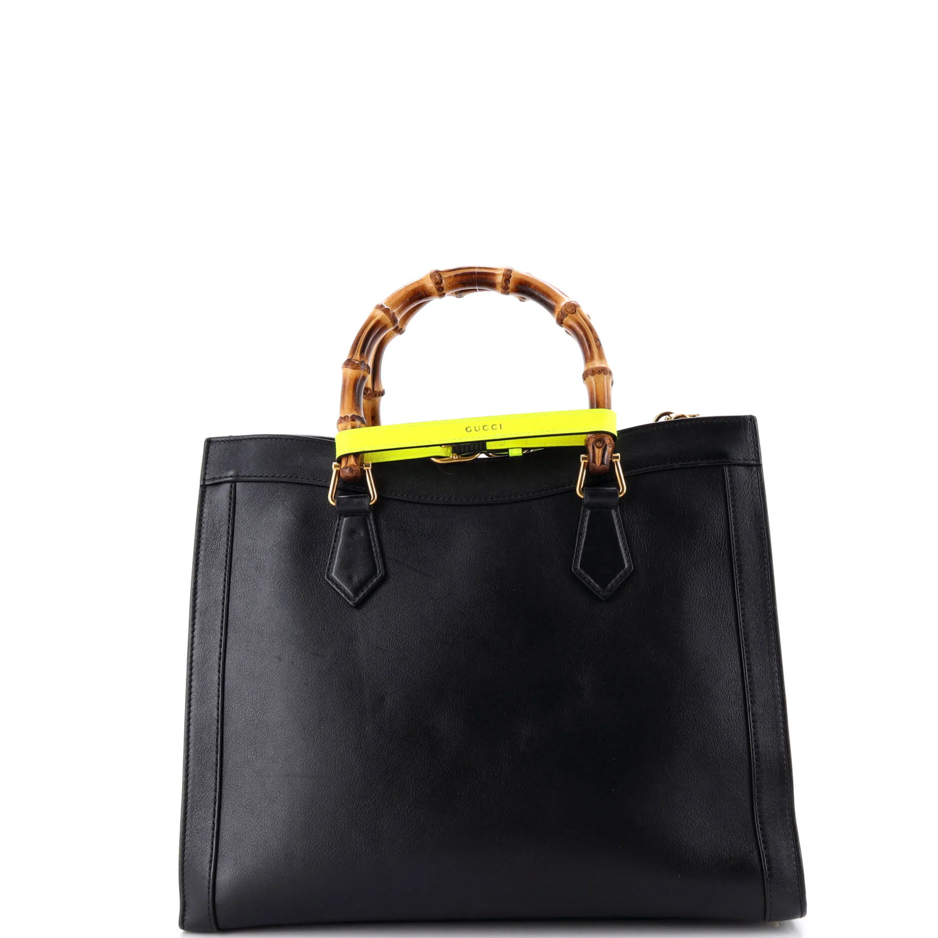 Diana NM Bamboo Handle Tote Leather Medium - Image 3