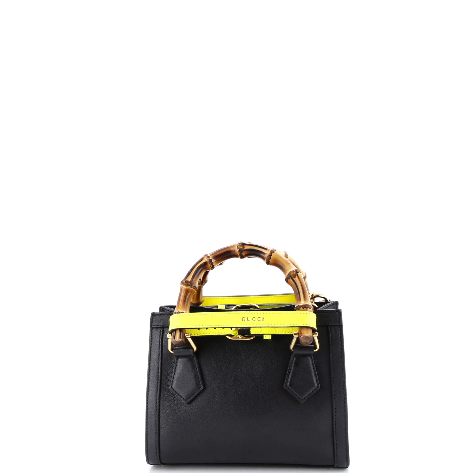 Diana NM Bamboo Handle Tote Leather Mini - Image 3