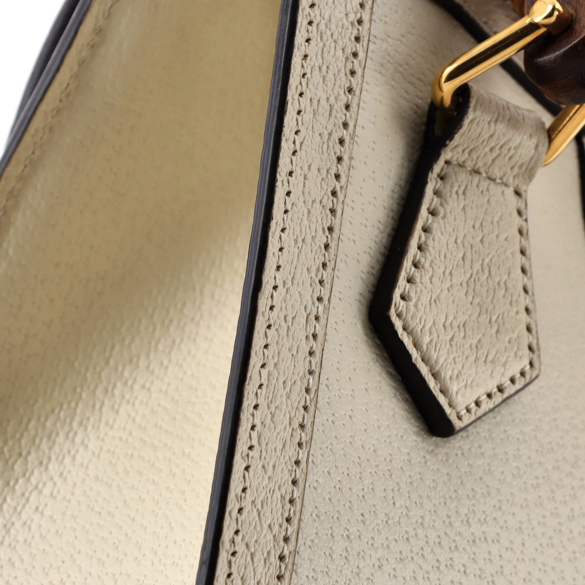 Diana NM Bamboo Handle Tote Leather Mini - Image 6
