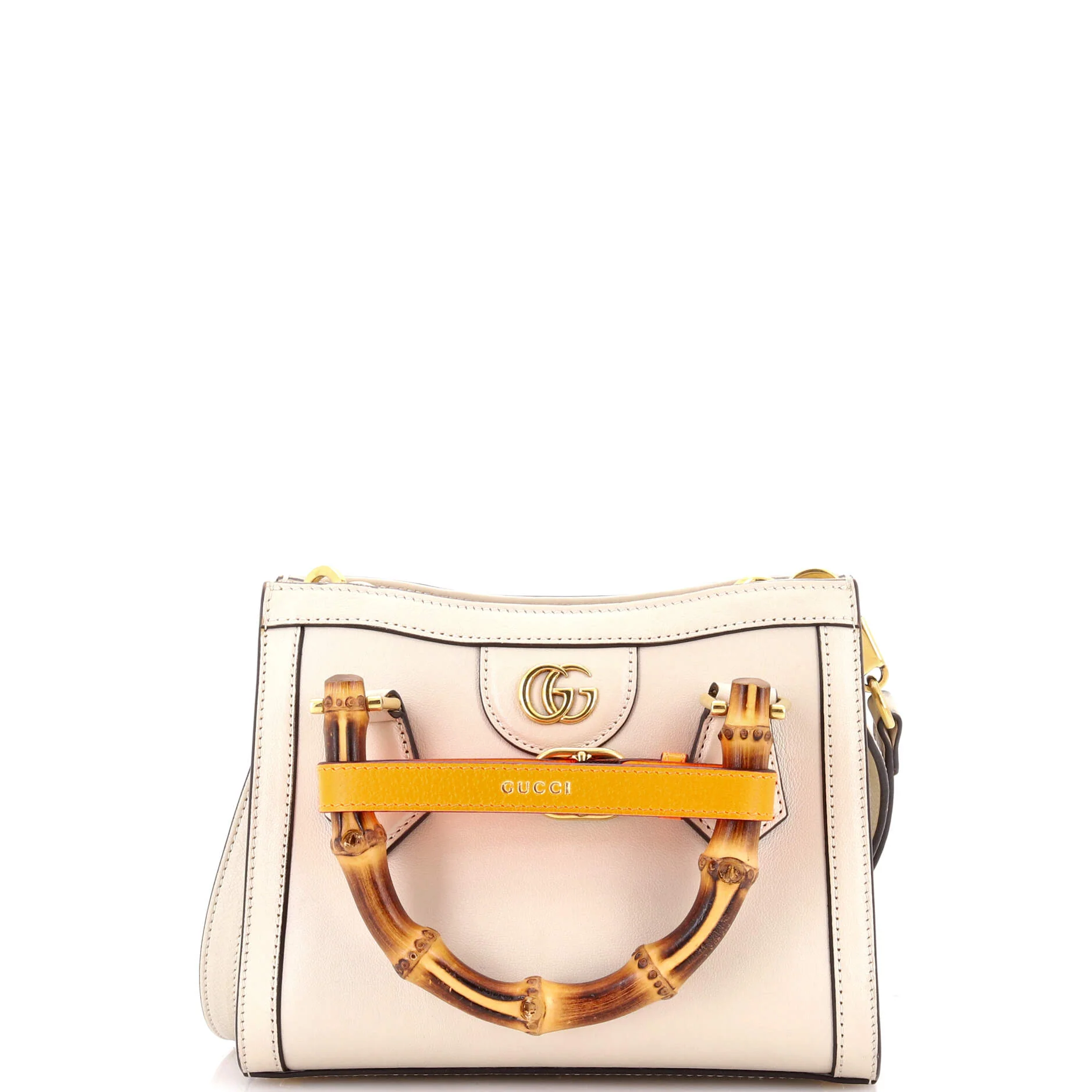 Diana NM Bamboo Handle Tote Leather Mini