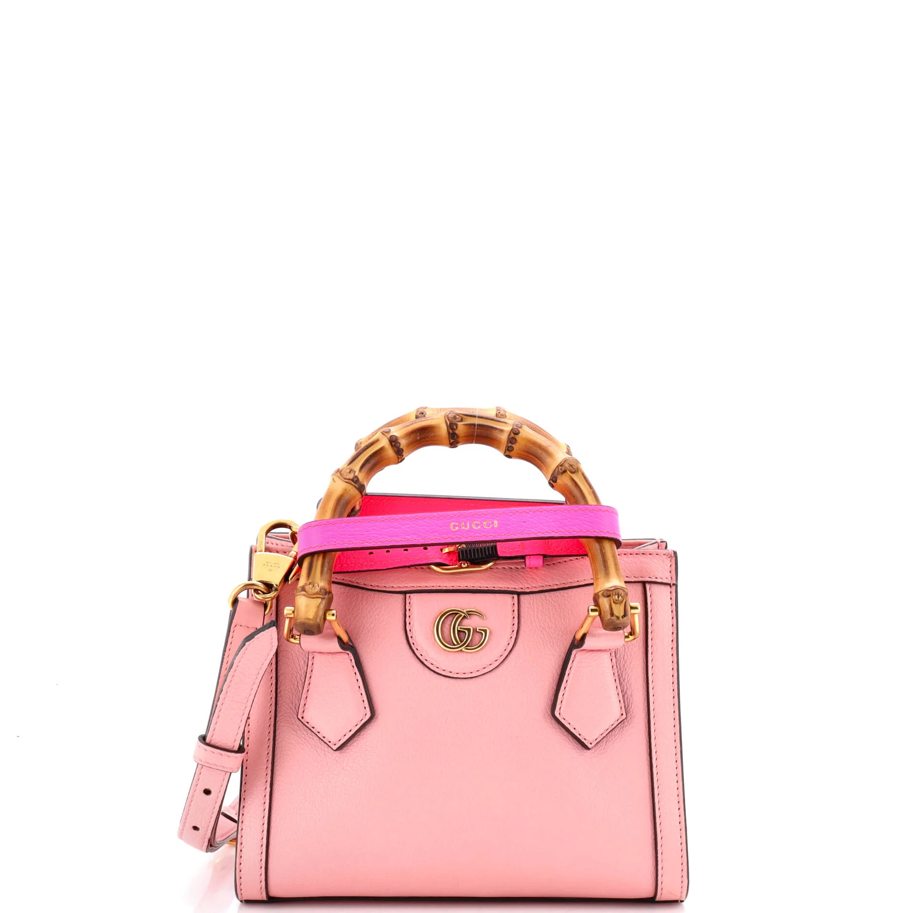 Diana NM Bamboo Handle Tote Leather Mini