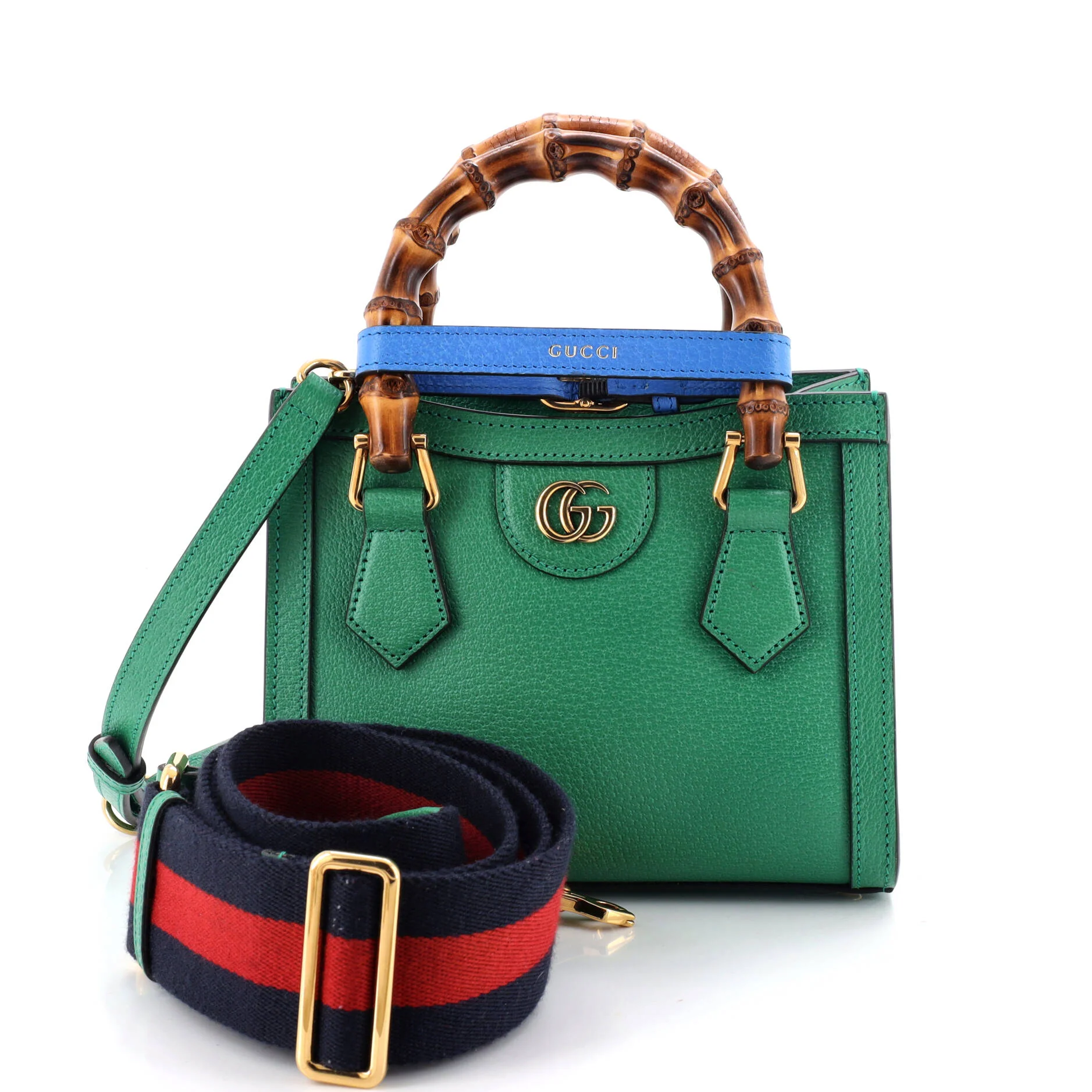 Diana NM Bamboo Handle Tote Leather Mini
