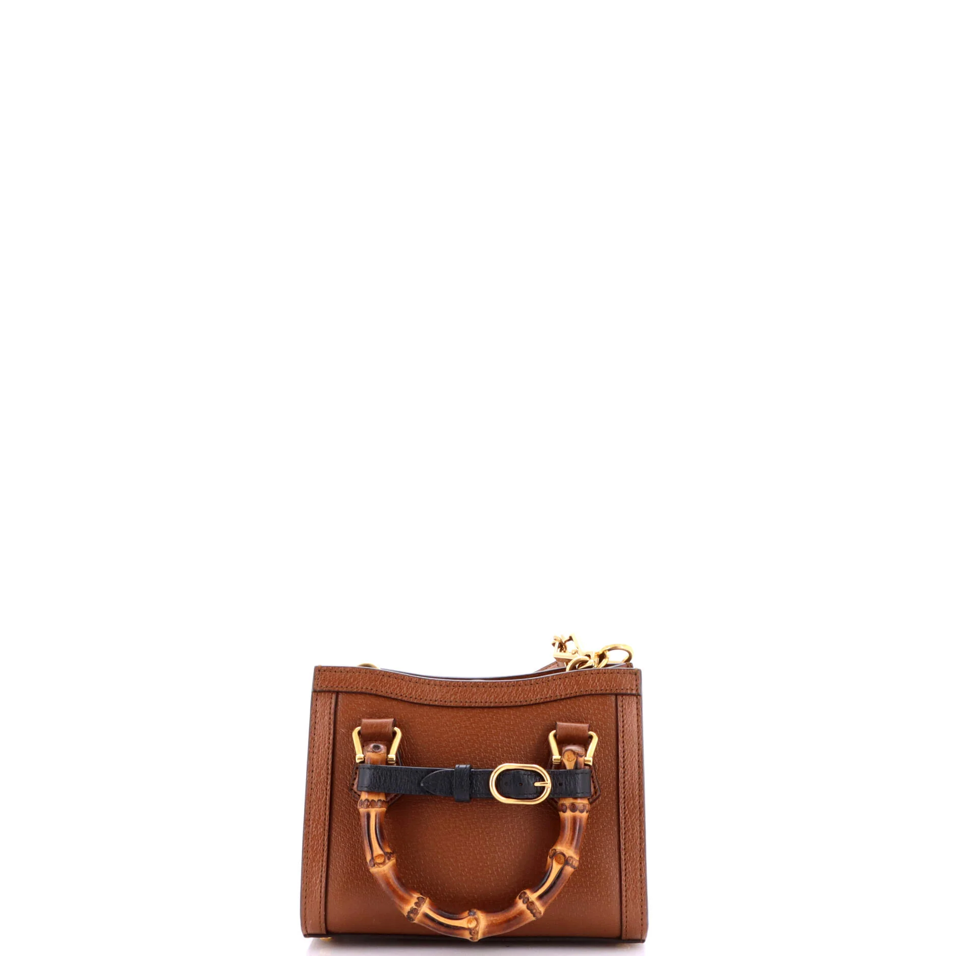Diana NM Bamboo Handle Tote Leather Mini - Image 3