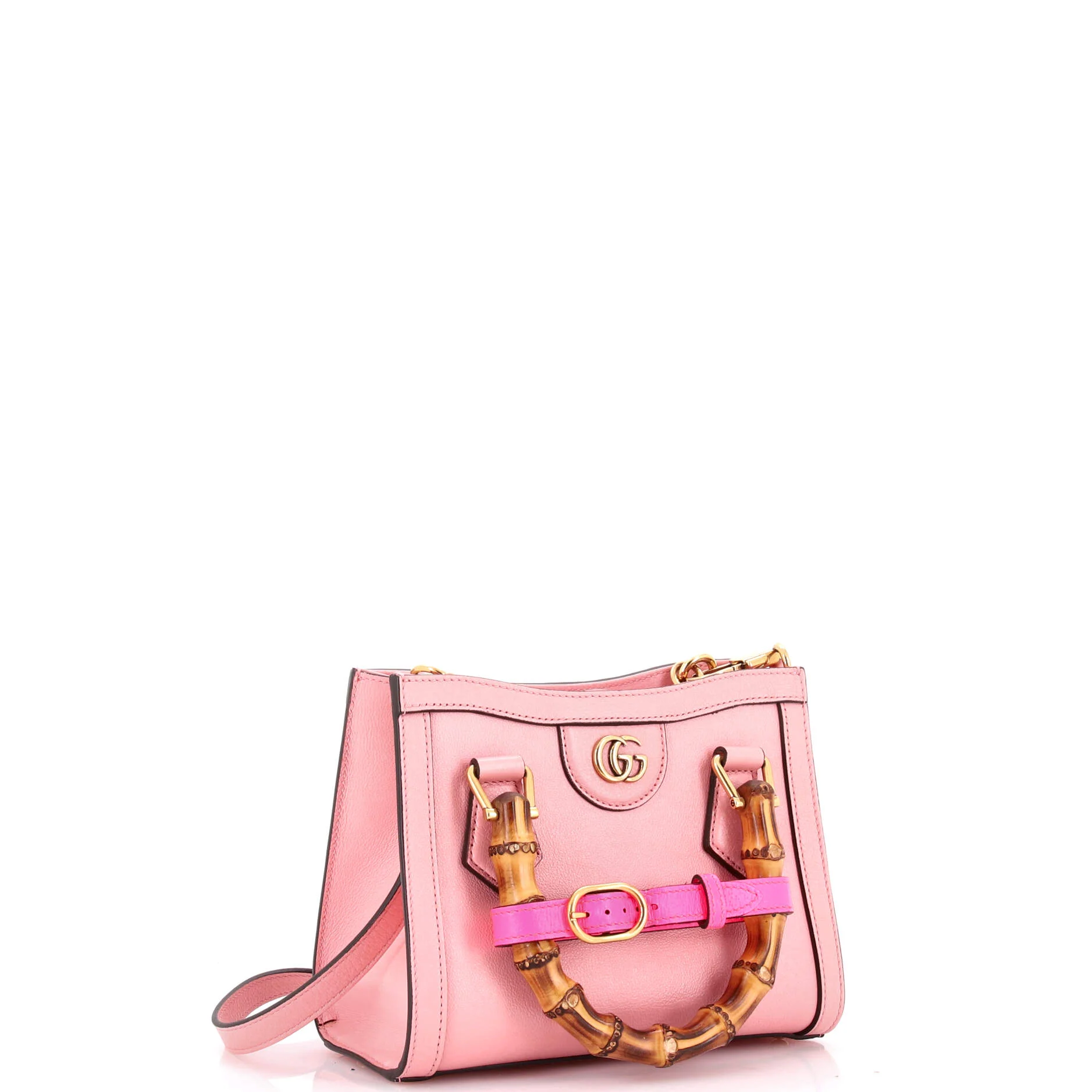 Diana NM Bamboo Handle Tote Leather Mini - Image 2
