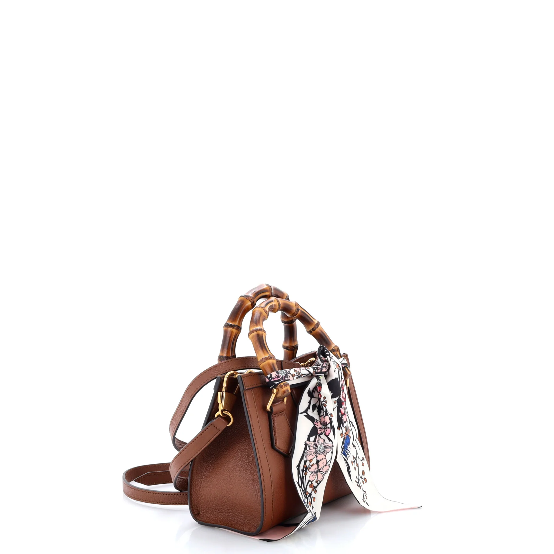 Diana NM Bamboo Handle Tote Leather Mini - Image 2