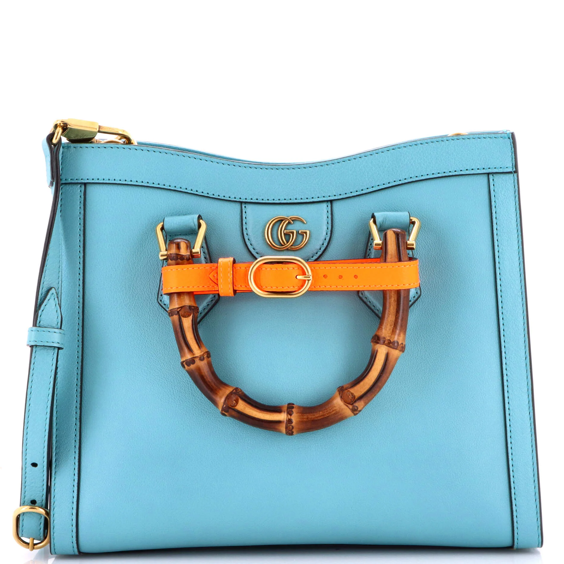 Diana NM Bamboo Handle Tote Leather Small