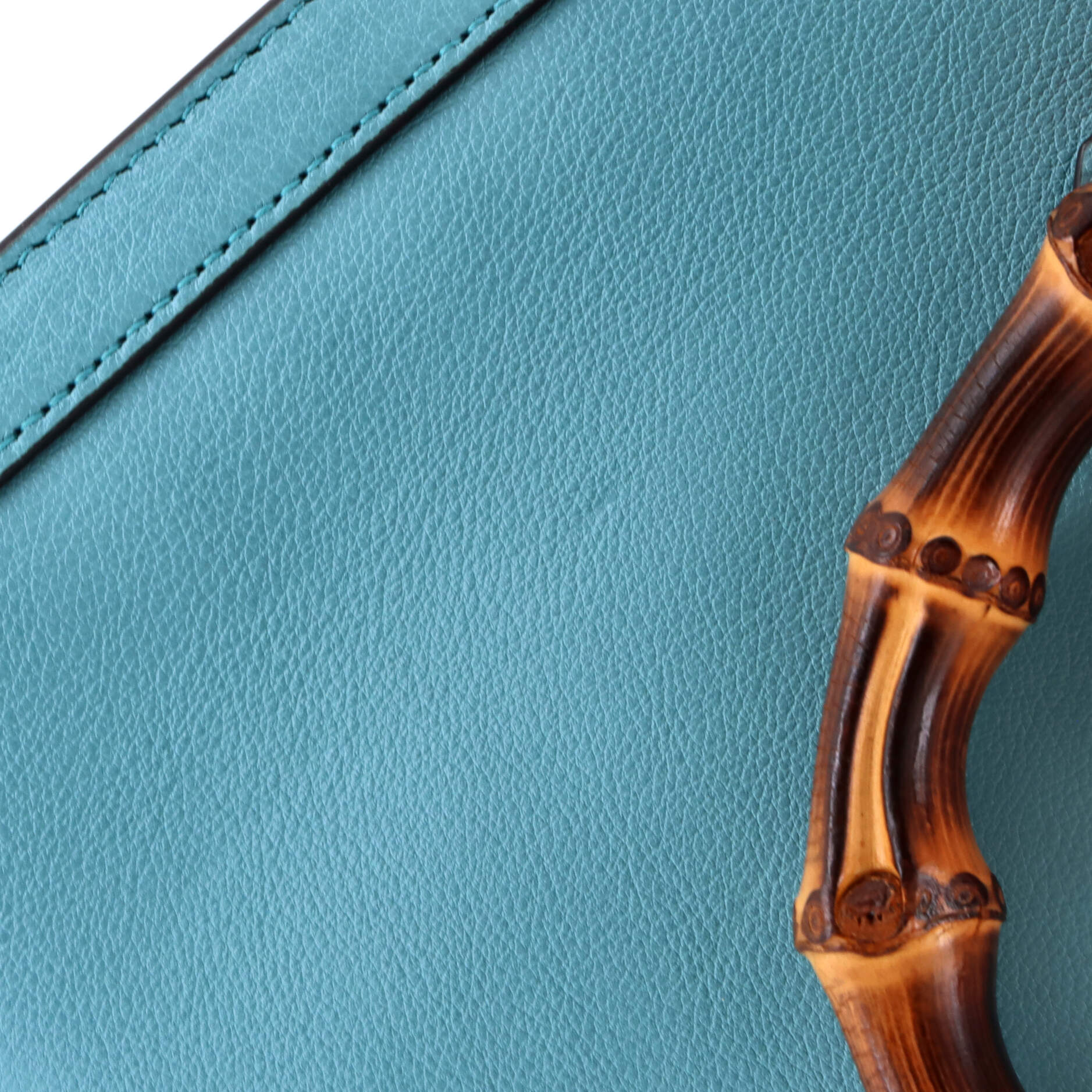 Diana NM Bamboo Handle Tote Leather Small - Image 6
