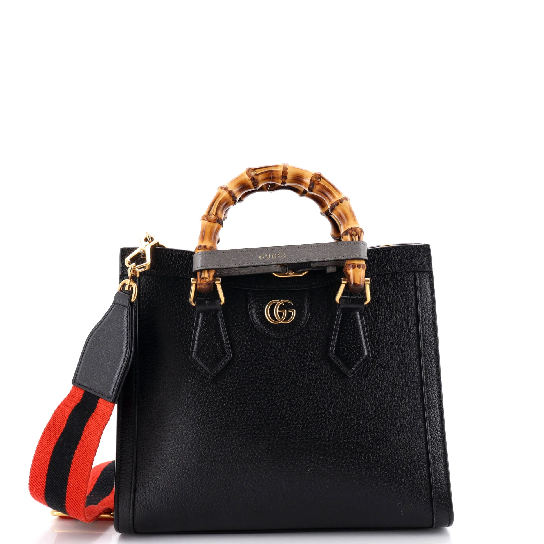 Diana NM Bamboo Handle Tote Leather Small