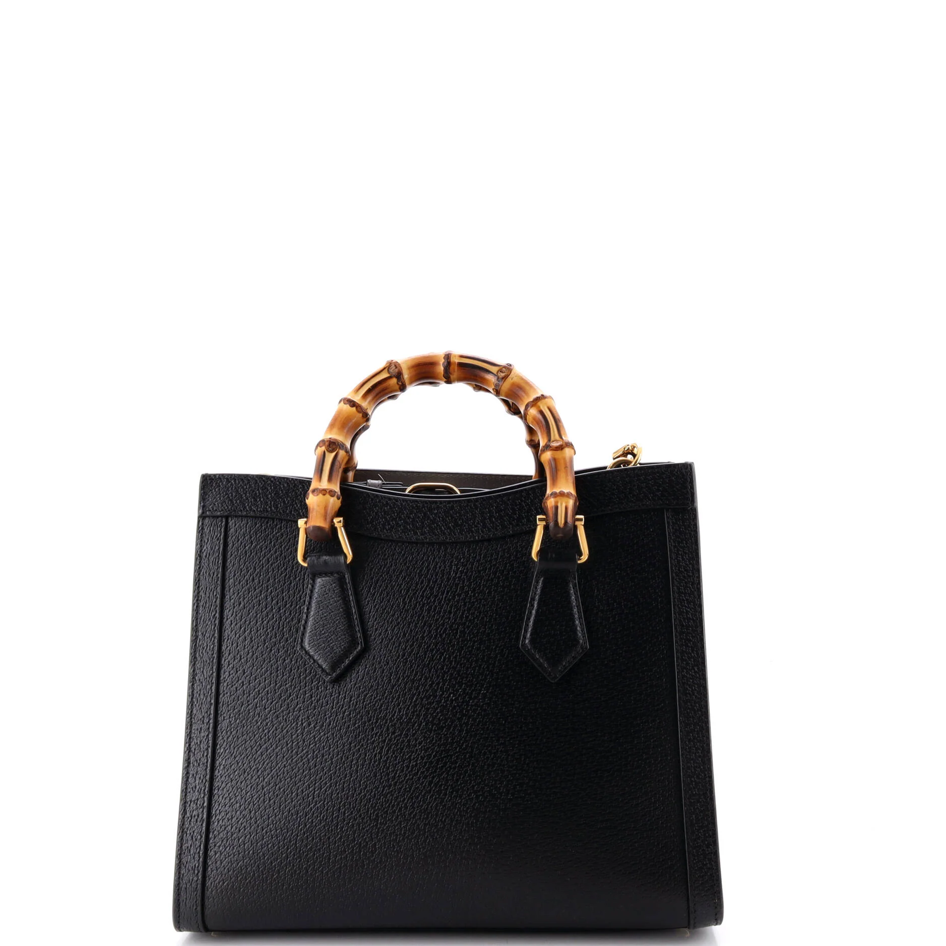 Diana NM Bamboo Handle Tote Leather Small - Image 3