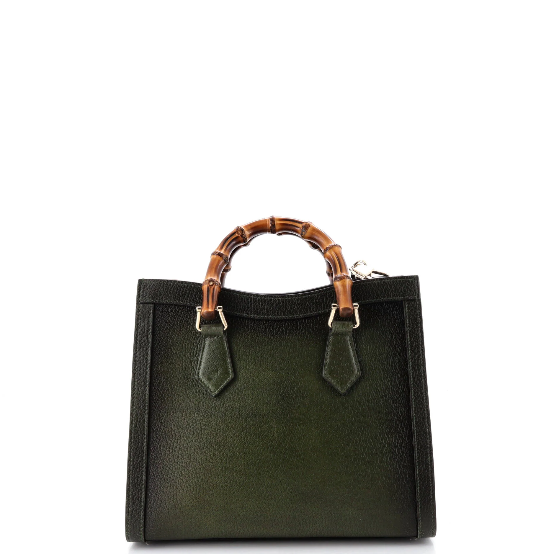 Diana NM Bamboo Handle Tote Leather Small - Image 3