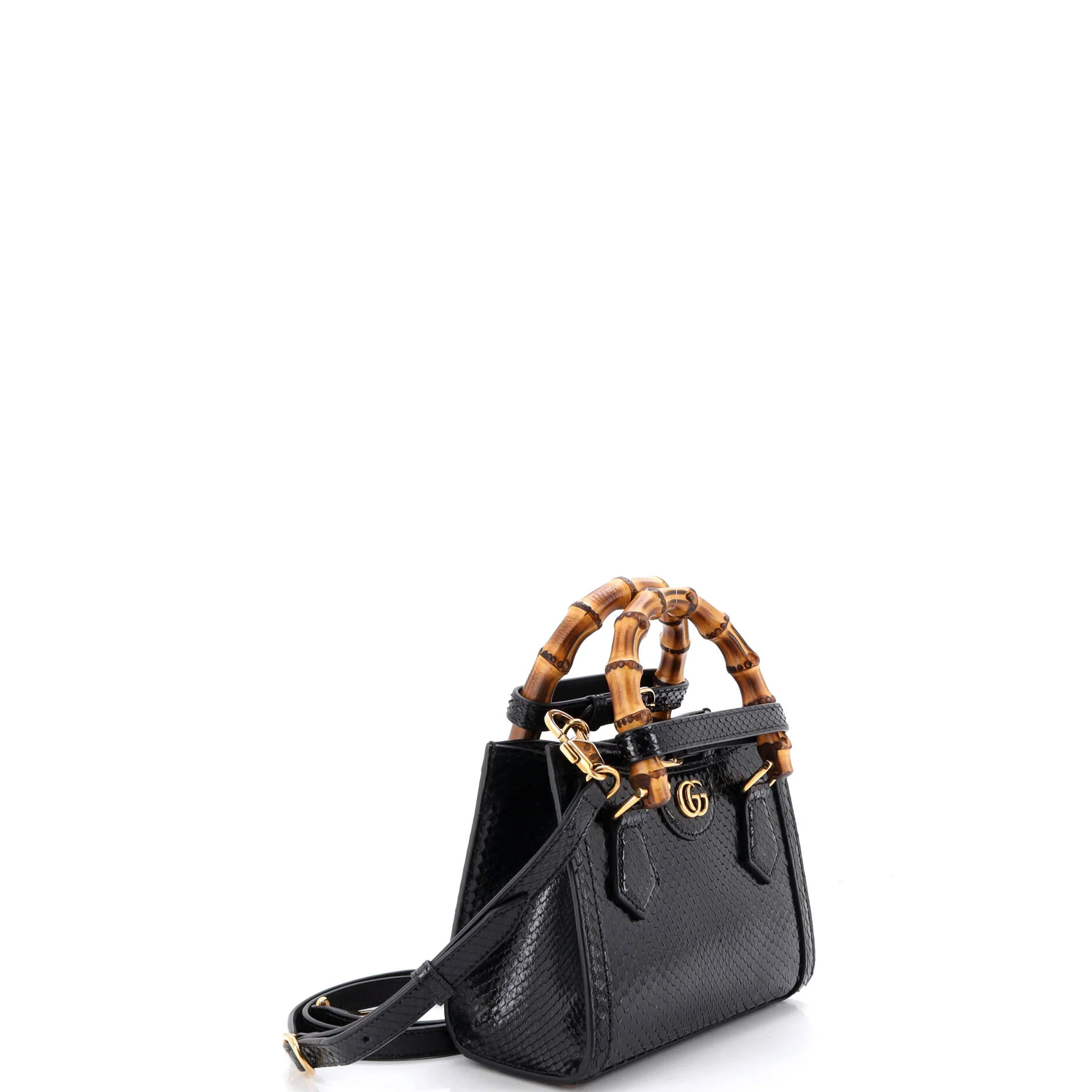 Diana NM Bamboo Handle Tote Python Mini - Image 2