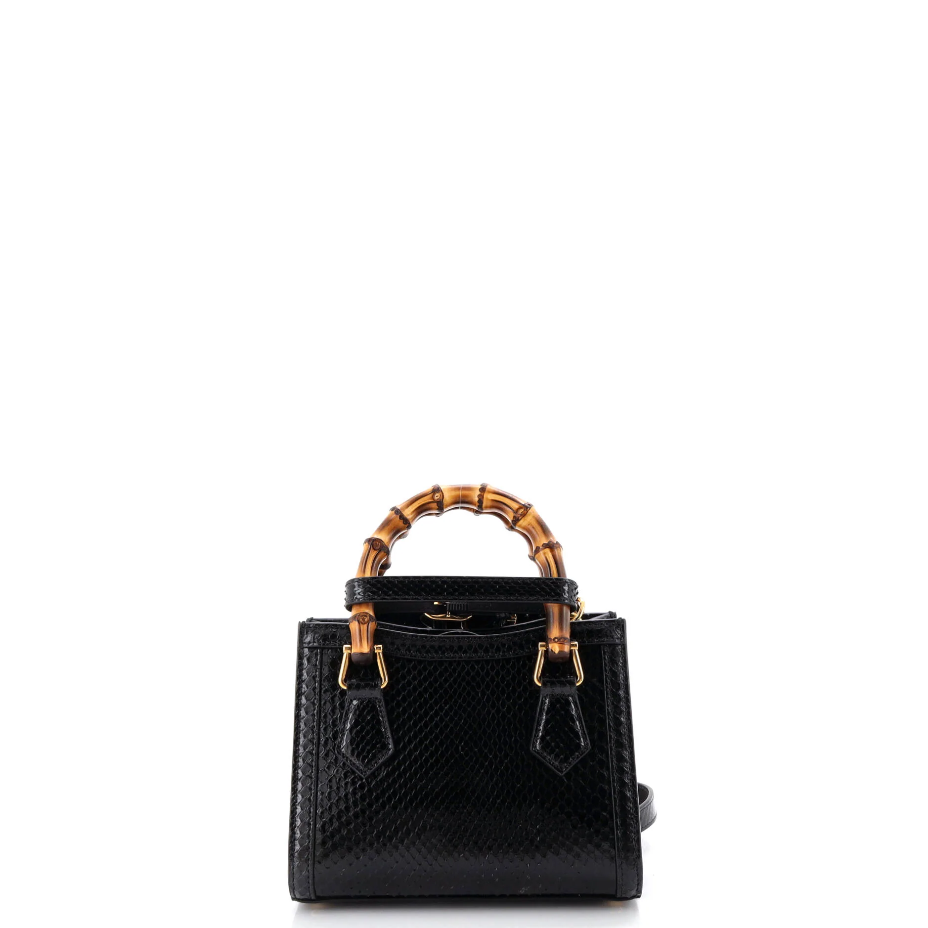 Diana NM Bamboo Handle Tote Python Mini - Image 3
