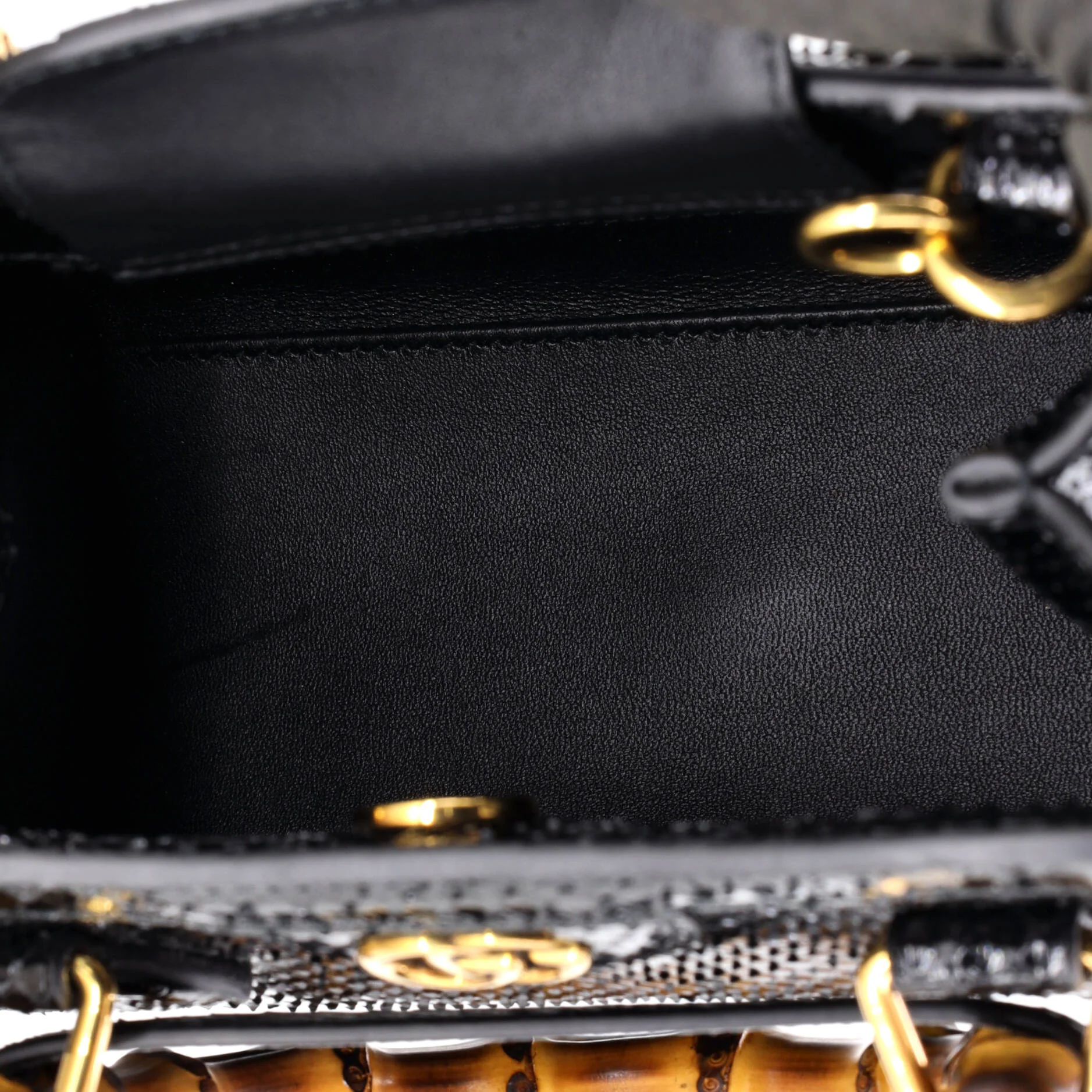 Diana NM Bamboo Handle Tote Python Mini - Image 5