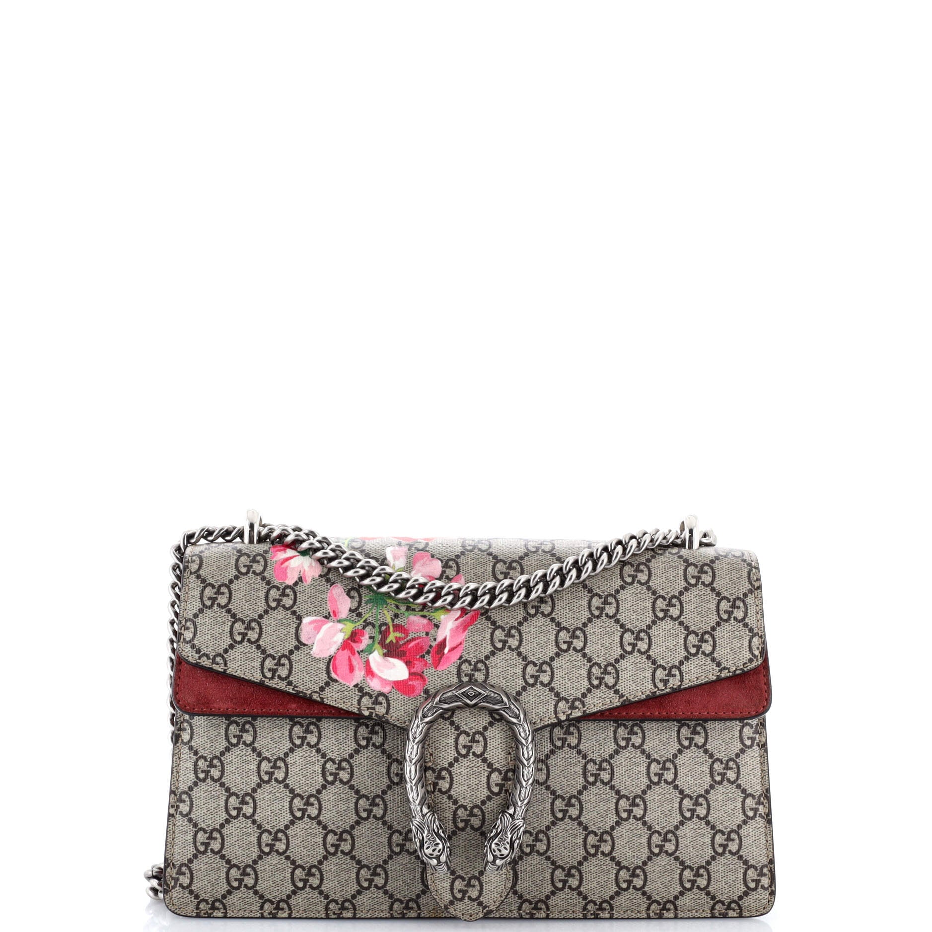 Dionysus Bag Blooms Print GG Coated Canvas Small
