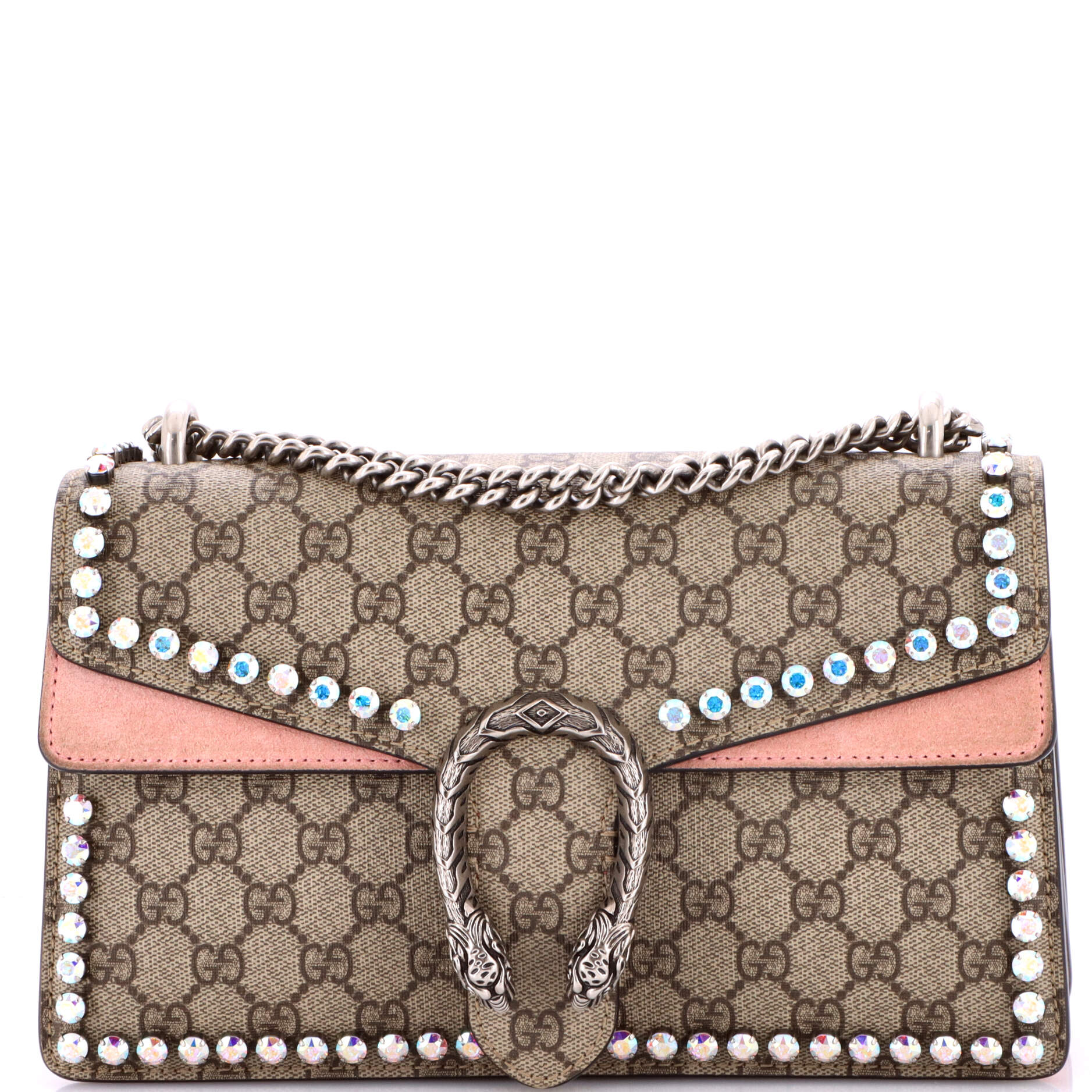 Dionysus Bag Crystal Embellished GG Coated Canvas Medium