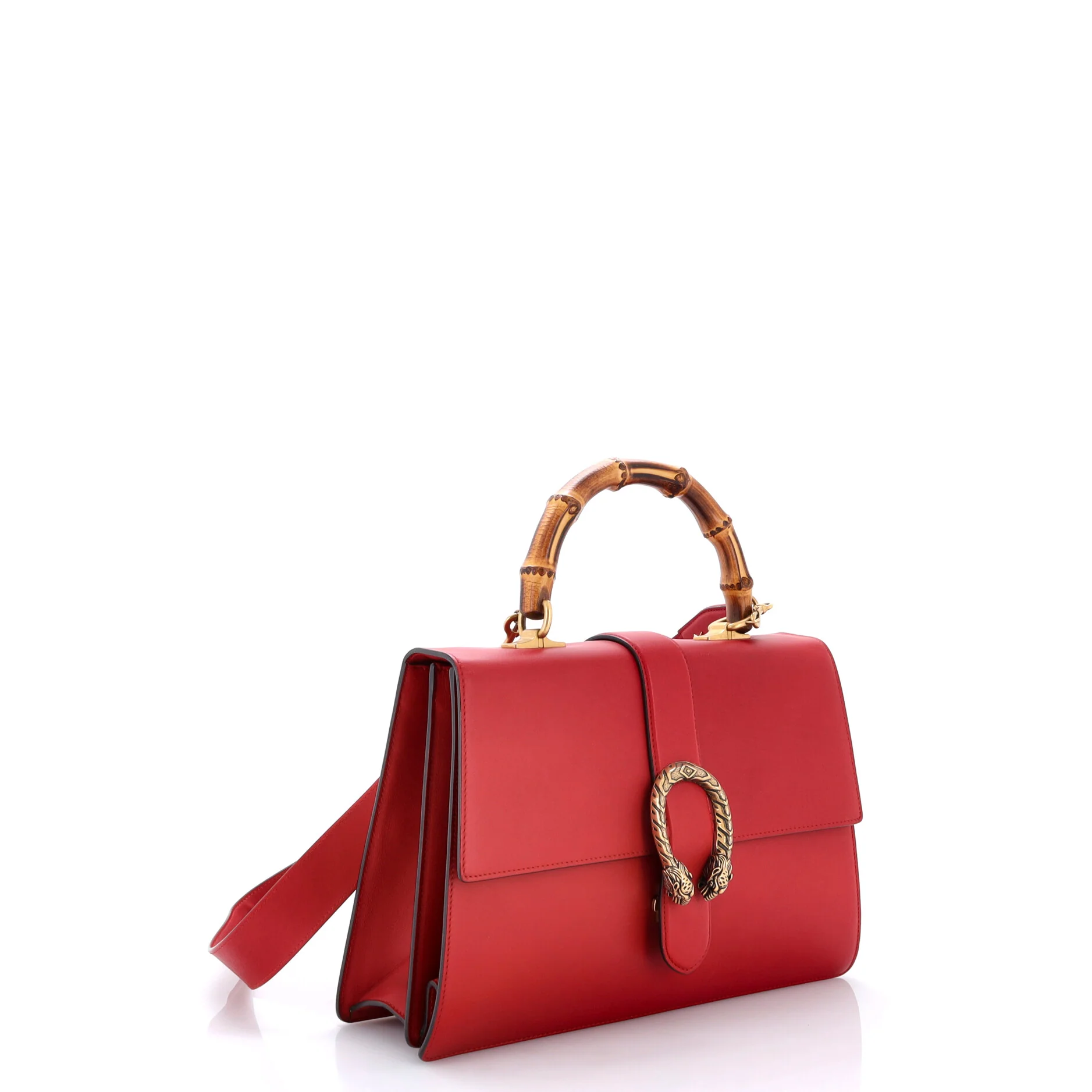 Dionysus Bamboo Top Handle Bag Leather Large - Image 2