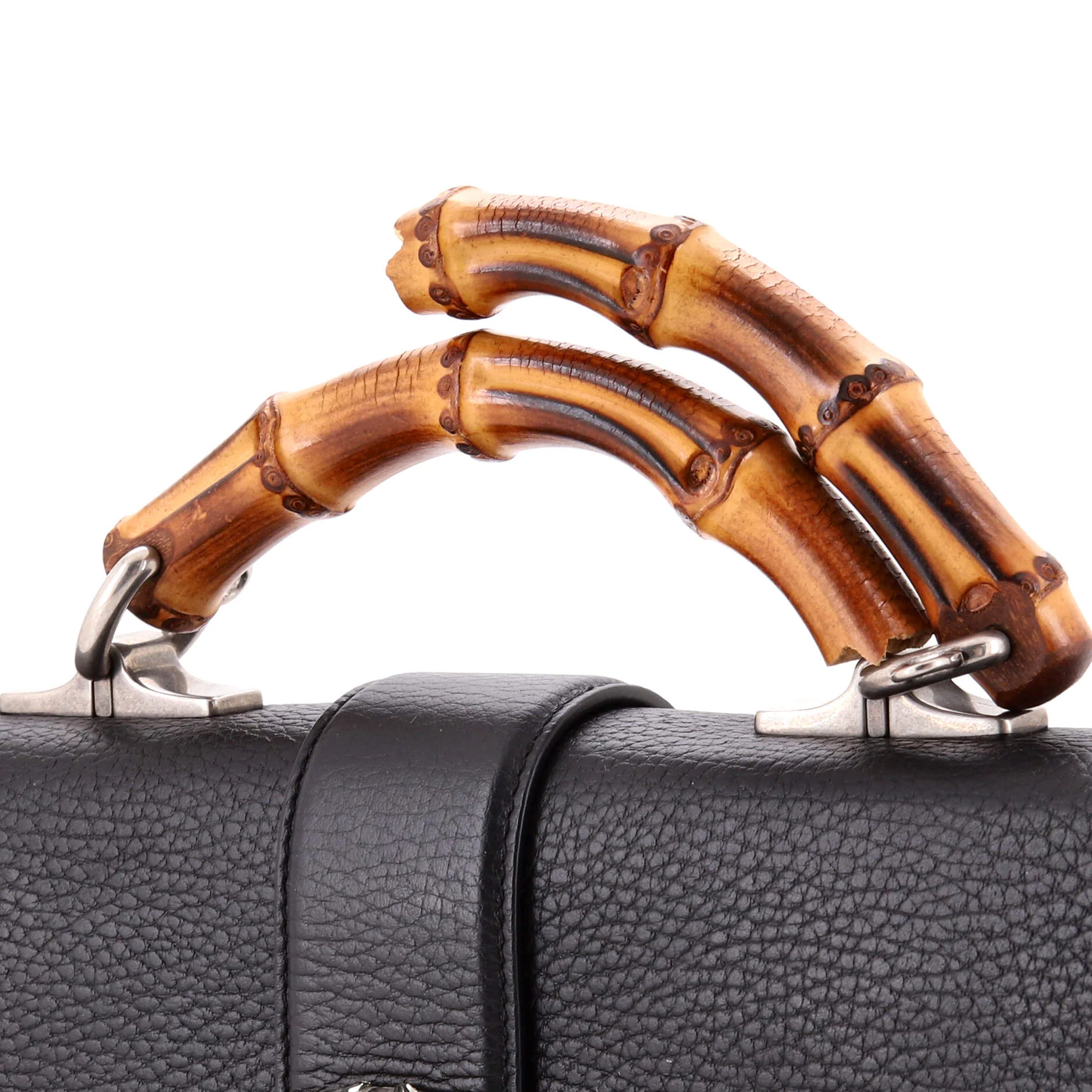 Dionysus Bamboo Top Handle Bag Leather Medium - Image 6