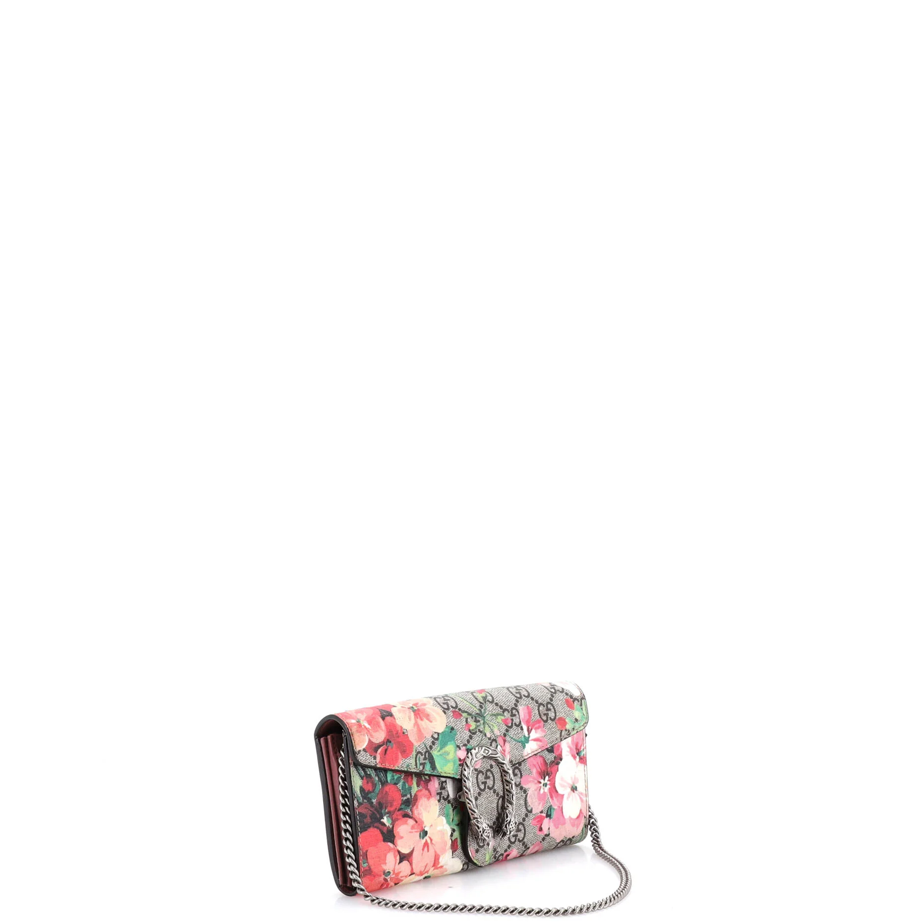 Dionysus Chain Wallet Blooms Print GG Coated Canvas Long - Image 2
