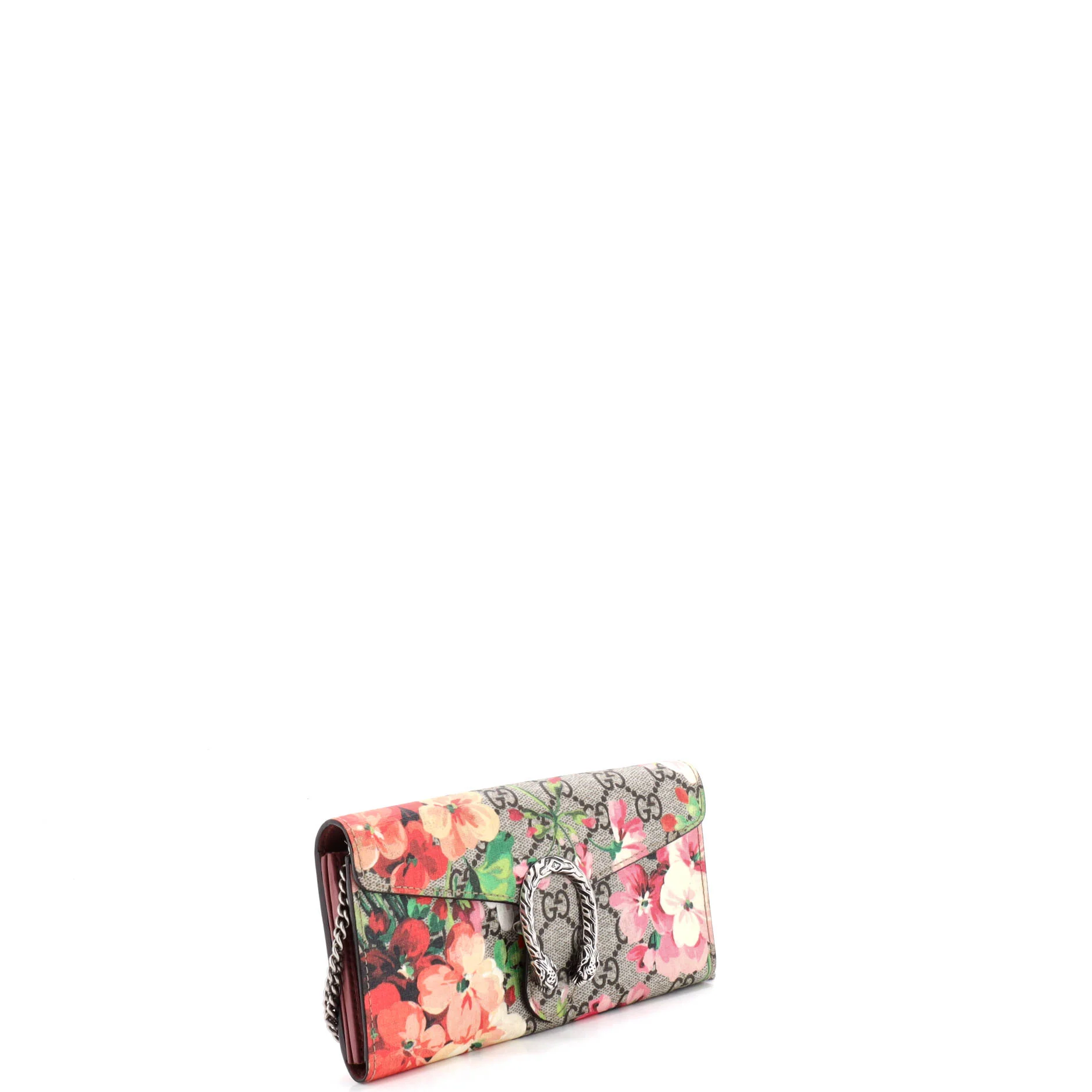 Dionysus Chain Wallet Blooms Print GG Coated Canvas Long - Image 2