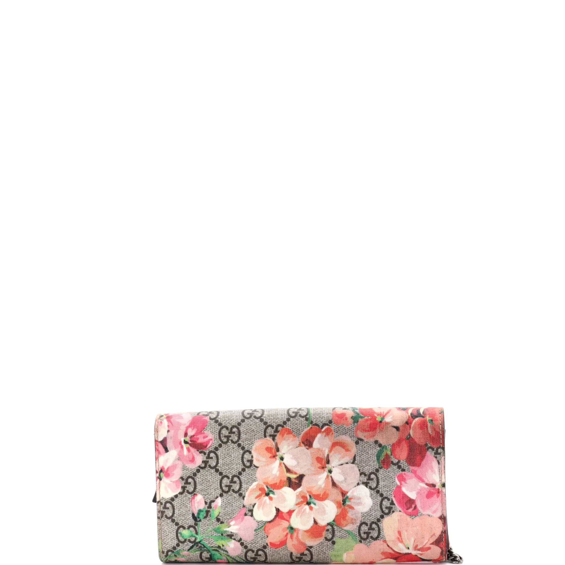 Dionysus Chain Wallet Blooms Print GG Coated Canvas Long - Image 3
