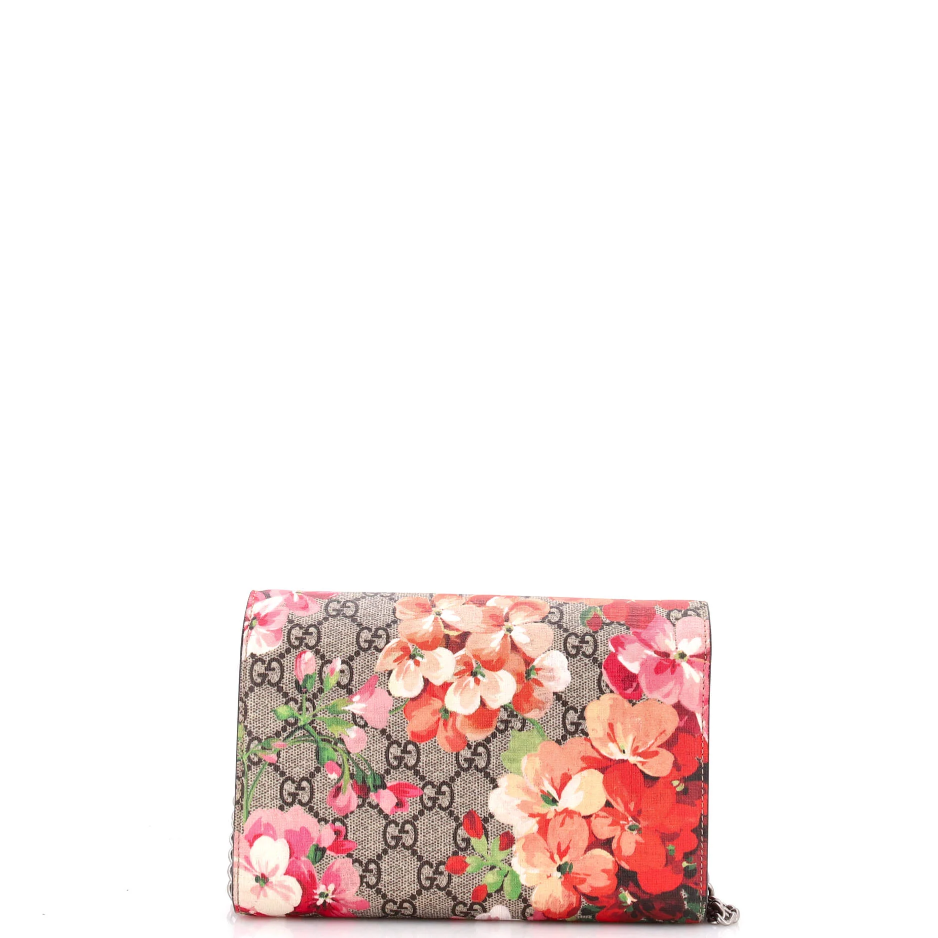 Dionysus Chain Wallet Blooms Print GG Coated Canvas Small - Image 3