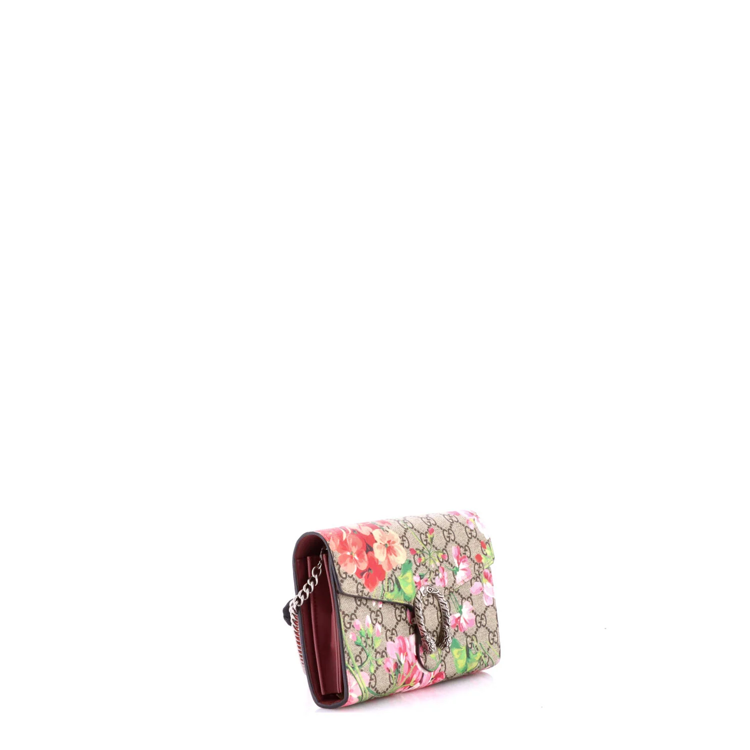 Dionysus Chain Wallet Blooms Print GG Coated Canvas Small - Image 2