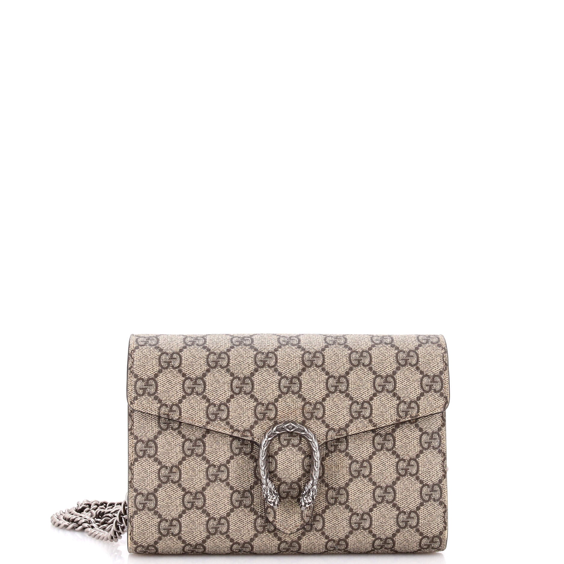 Dionysus Chain Wallet GG Coated Canvas Long