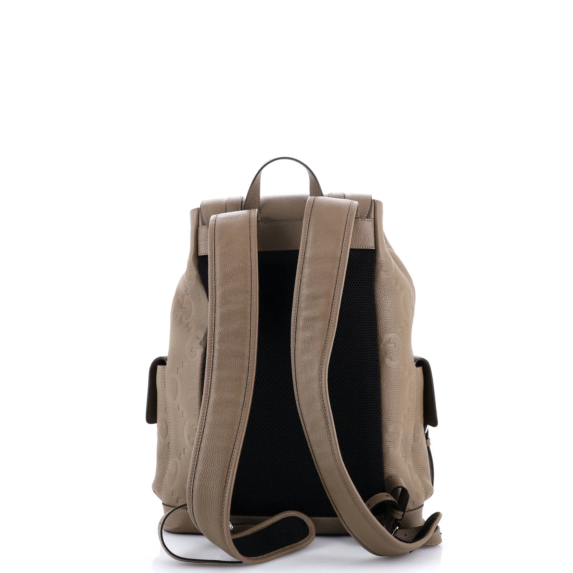 Double Pocket Belt Backpack Jumbo GG Embossed Leather Large - Image 3
