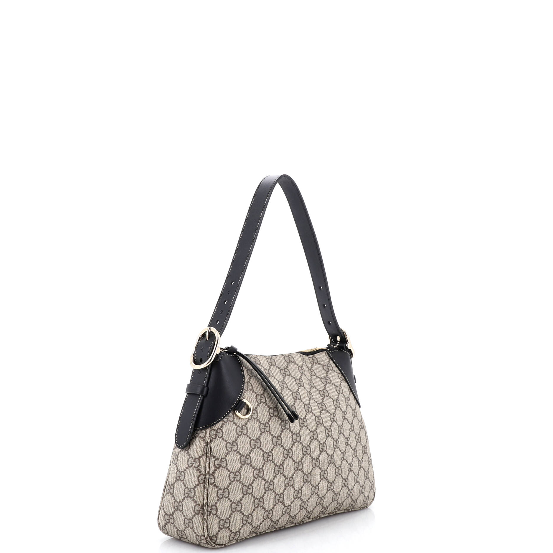 Emblem Shoulder Bag GG Coated Canvas with Leather Medium - Image 2