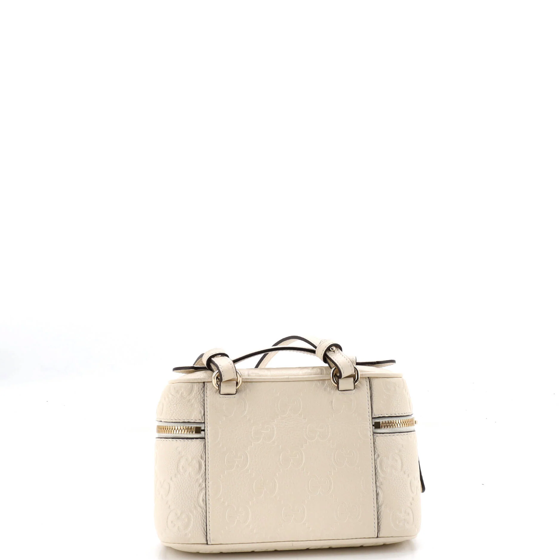 Emblem Top Handle Vanity Bag GG Embossed Leather Small - Image 3