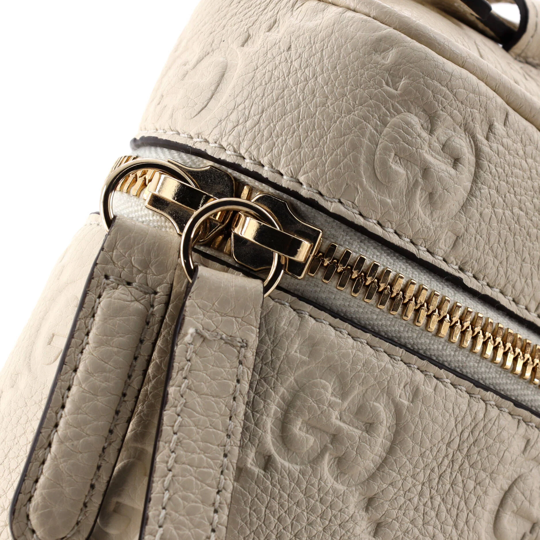 Emblem Top Handle Vanity Bag GG Embossed Leather Small - Image 6