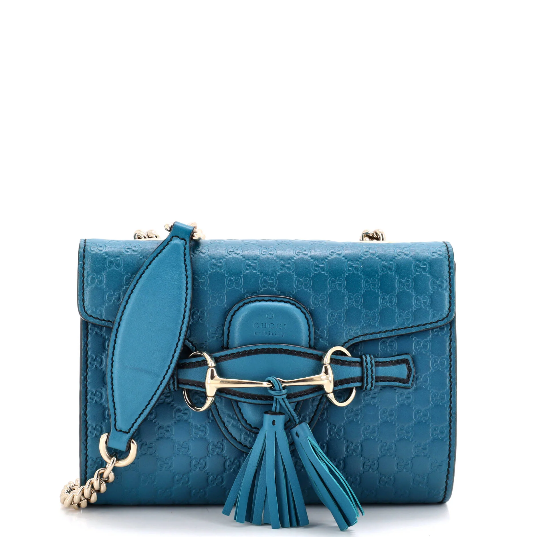 Emily Chain Flap Bag Microguccissima Leather Mini