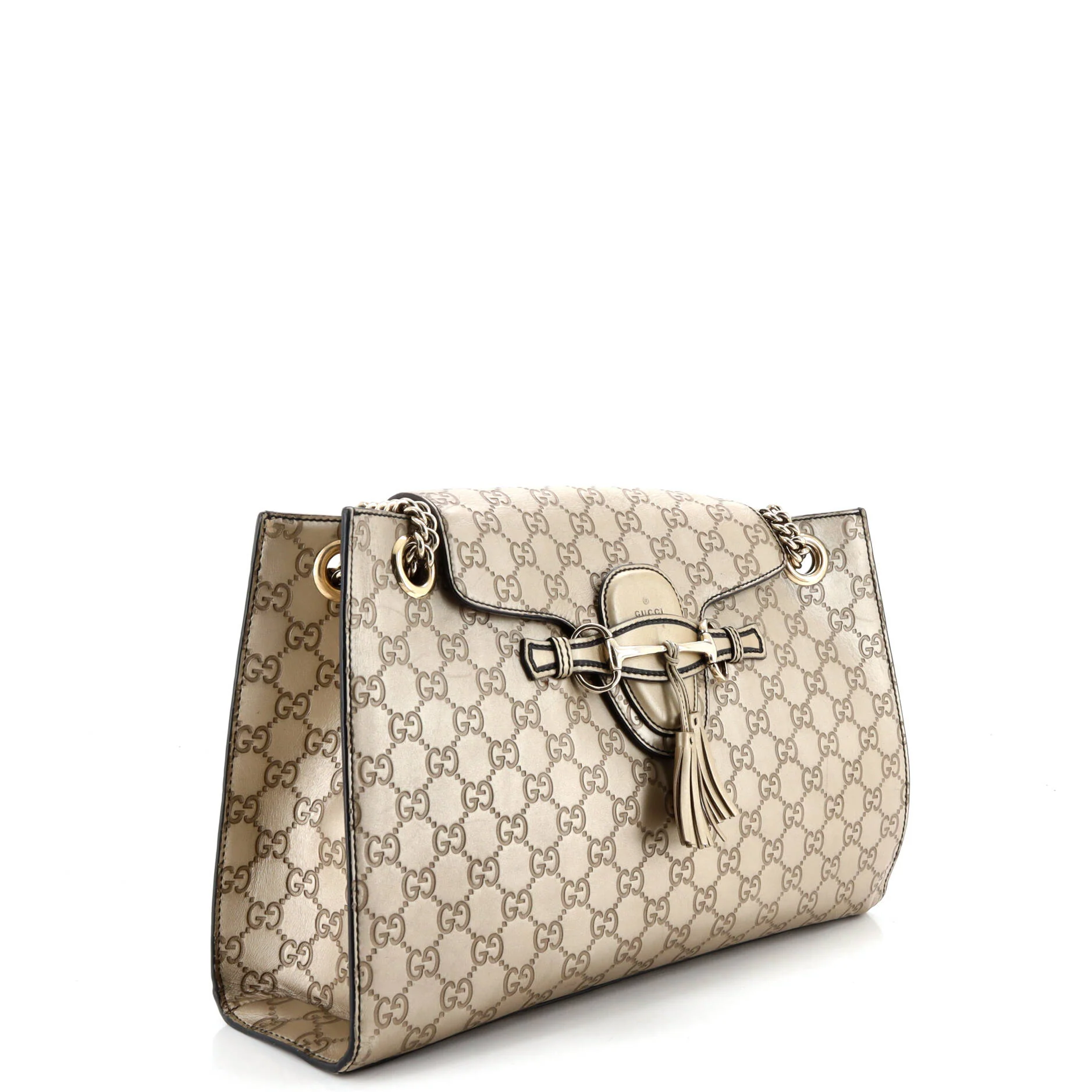 Emily Chain Flap Shoulder Bag Guccissima Leather Large - Image 2