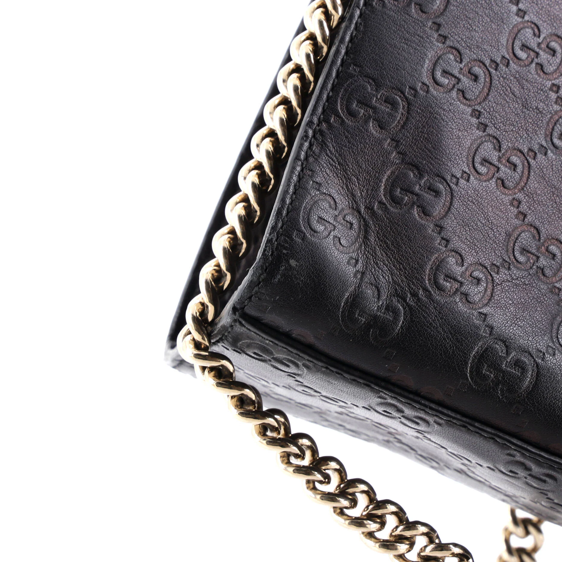 Emily Chain Flap Shoulder Bag Guccissima Leather Large - Image 6