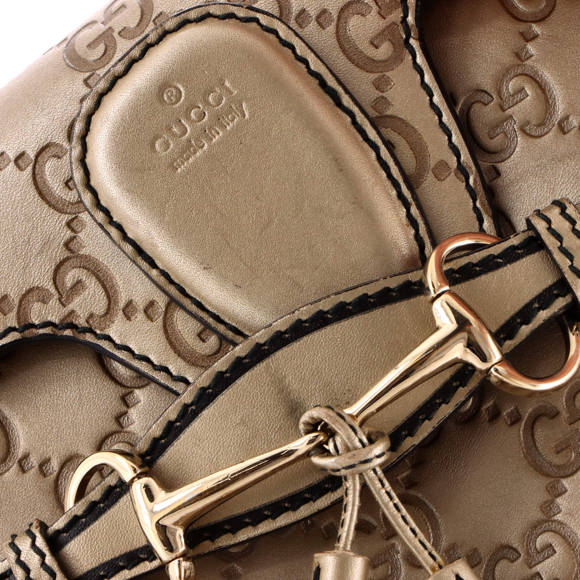 Emily Chain Flap Shoulder Bag Guccissima Leather Small - Image 6
