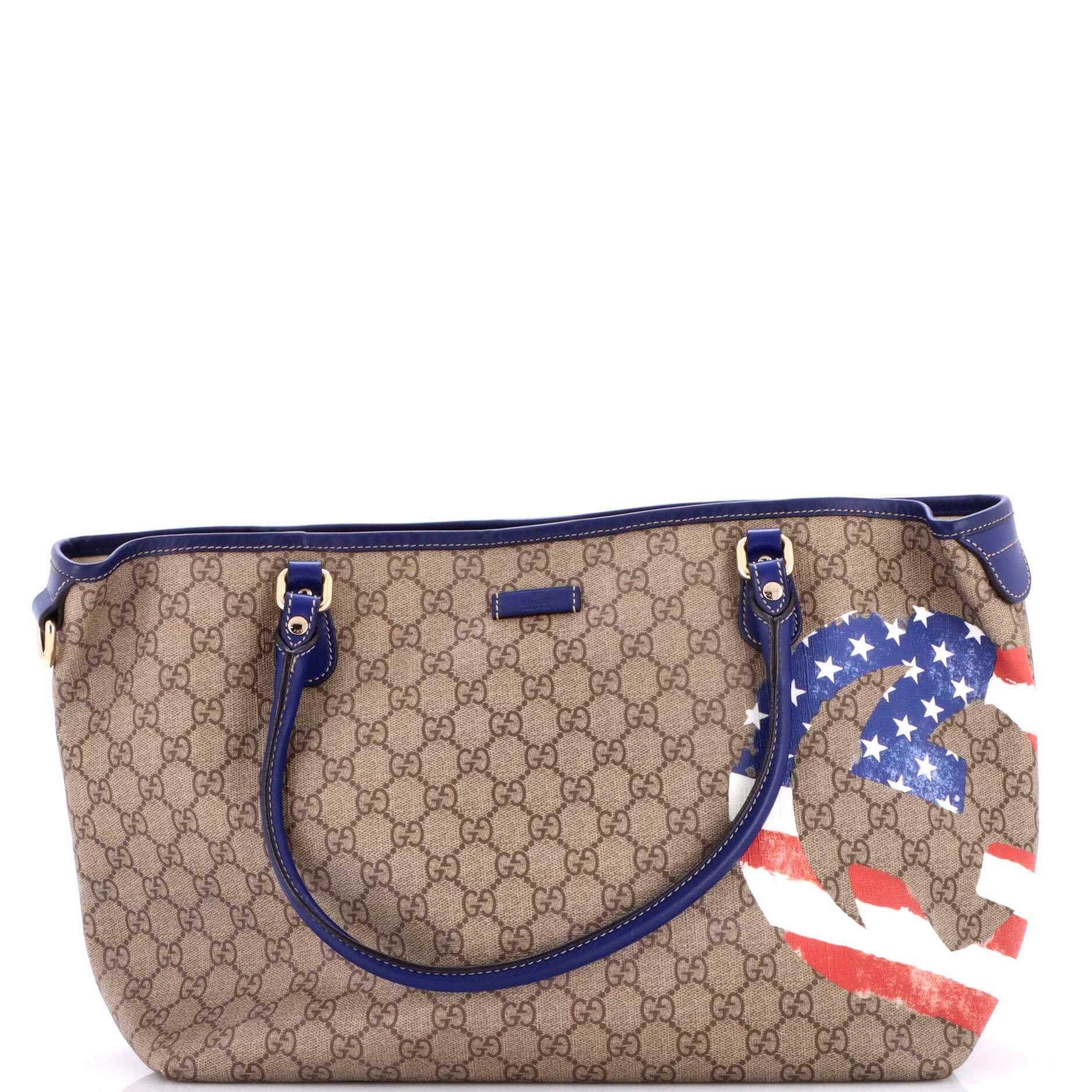 Flag Tote GG Coated Canvas